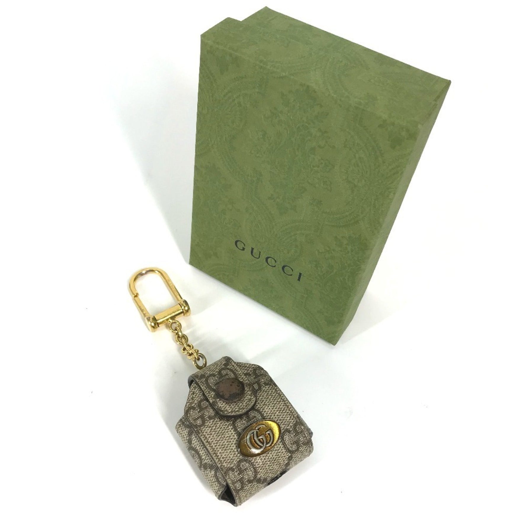 GUCCI GG Supreme Airpods Case Apple Earphone Canvas Beige