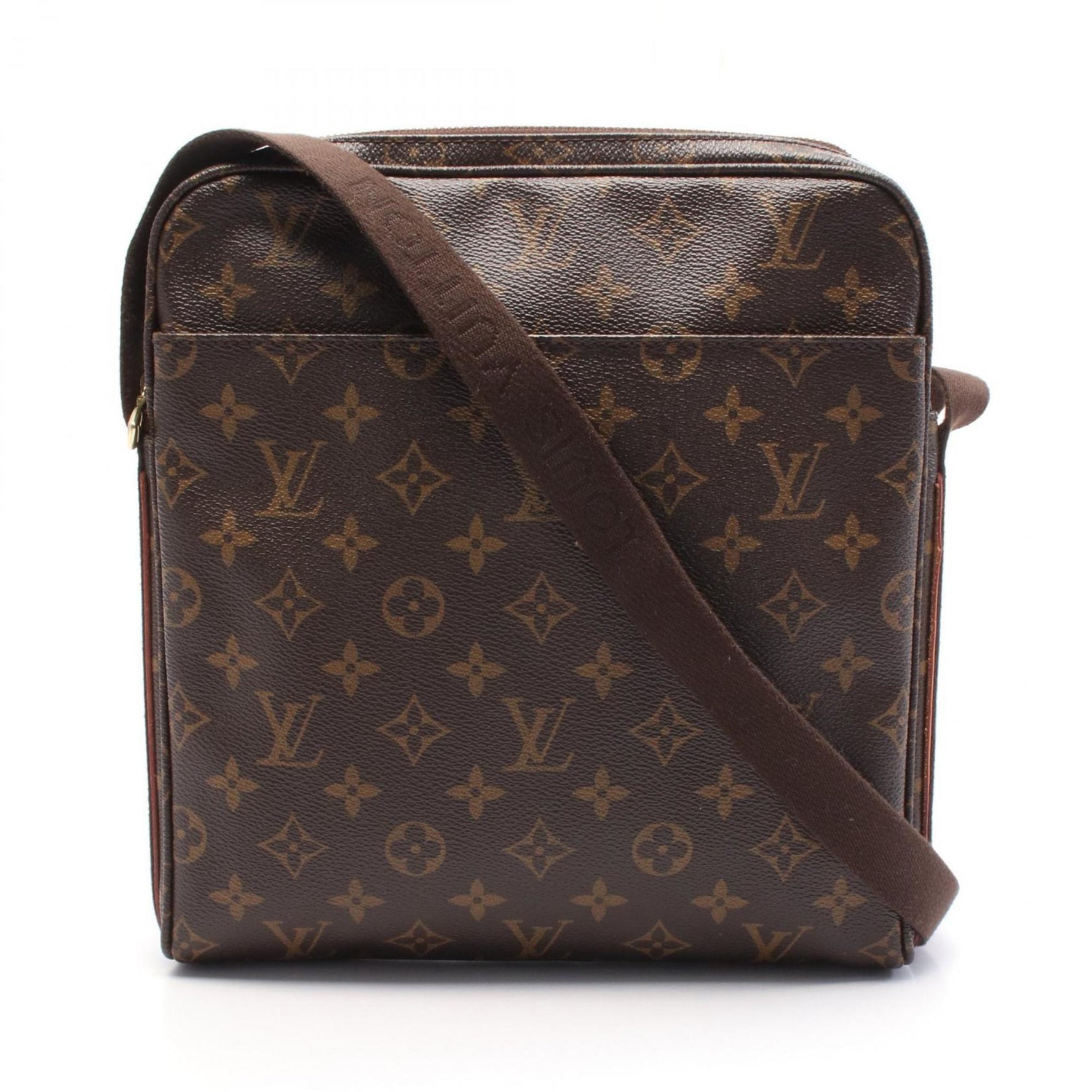 Louis Vuitton Trotter Bobur Shoulder Bag Coated Canvas Leather Monogram Men's