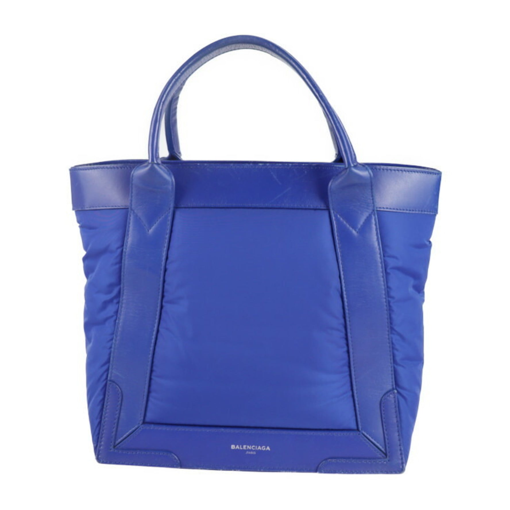 BALENCIAGA Kabas S Tote Bag Nylon Leather Small Handbag PM