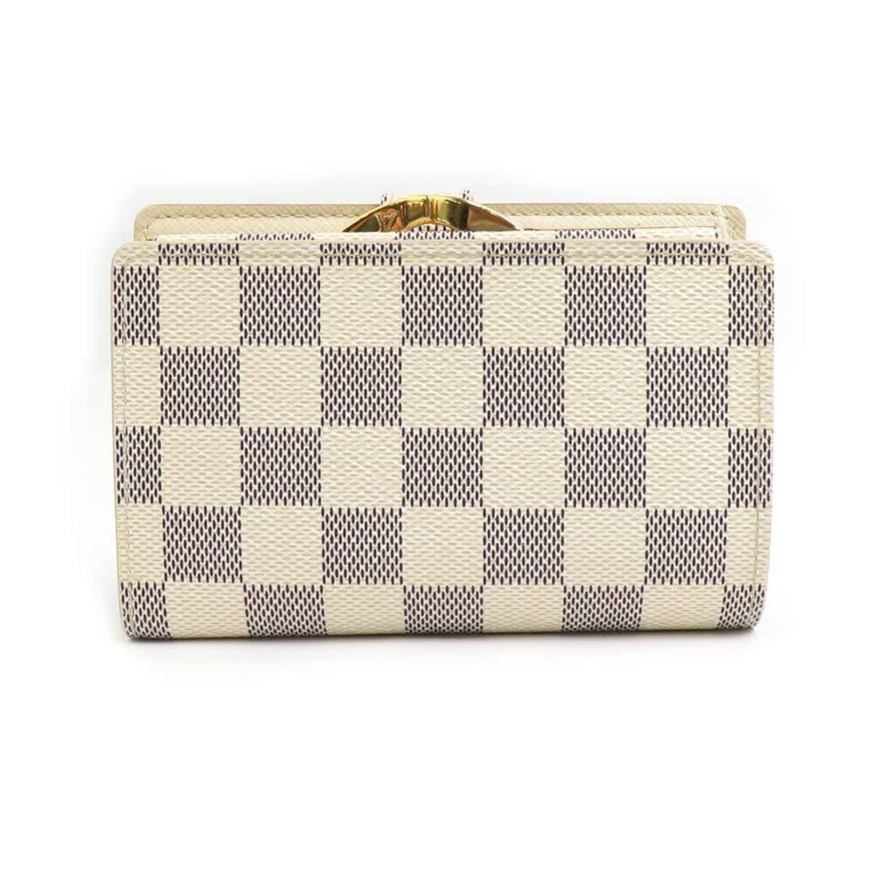 Louis Vuitton Bi-fold wallet Damier Azur Portefeuille Viennois canvas Ivory Men's