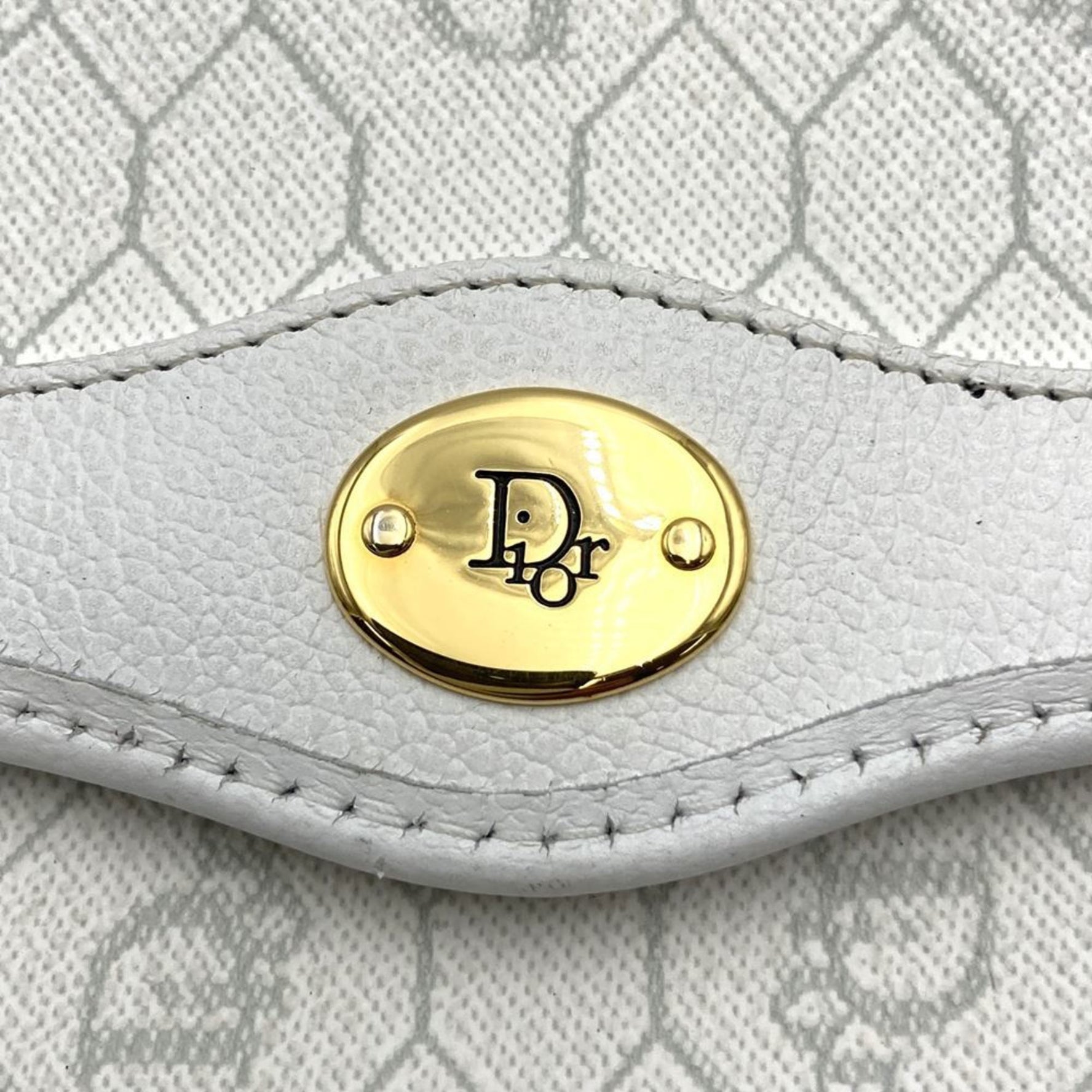 Christian Dior Dior Christian Honeycomb Shoulder Bag Leather