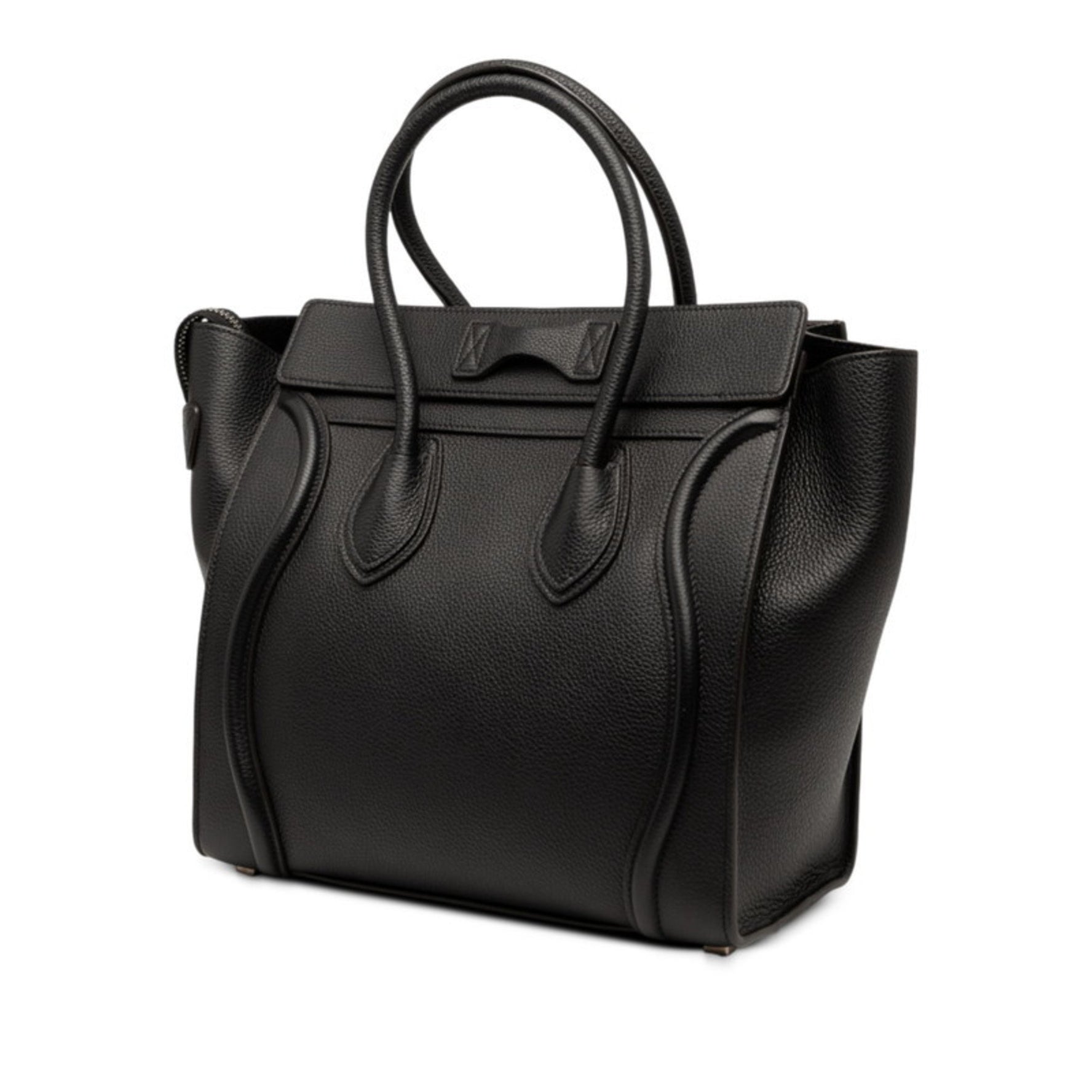 Celine Luggage Micro Shopper Handbag in Leather