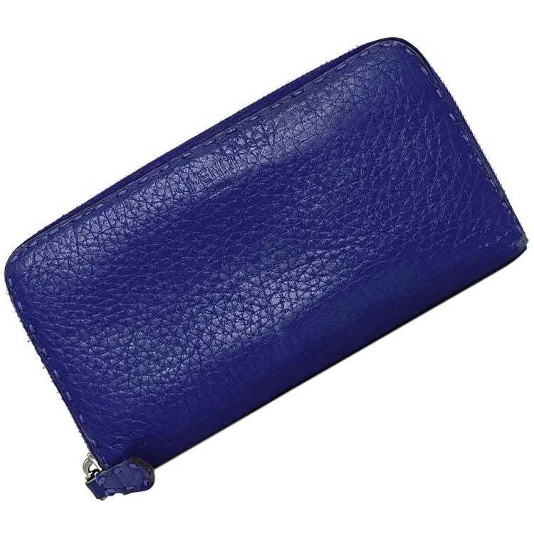 Fendi Round Long Wallet Selleria Leather