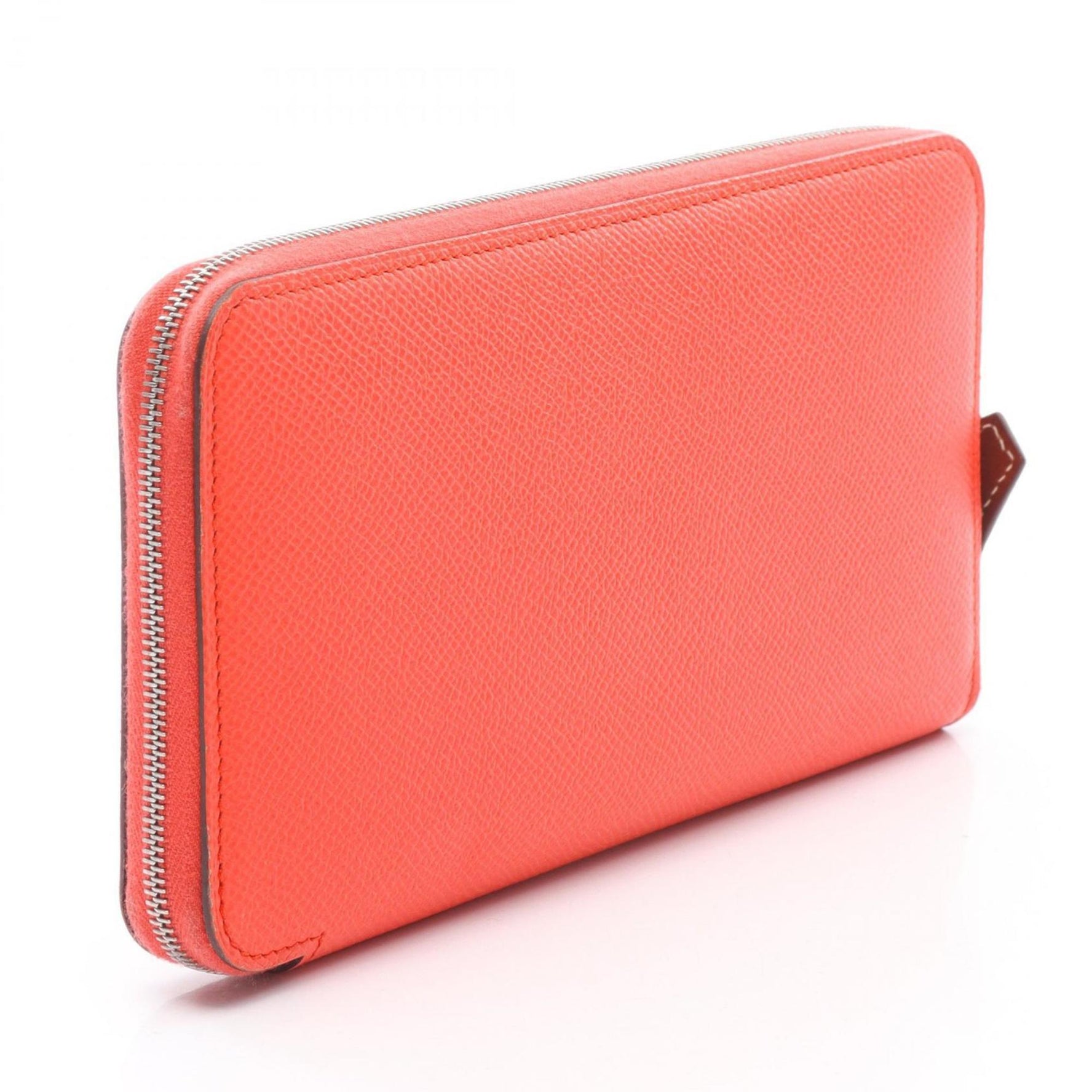 Hermes Hermès Azap Long Silkin Round Wallet, Leather, Epsom Red