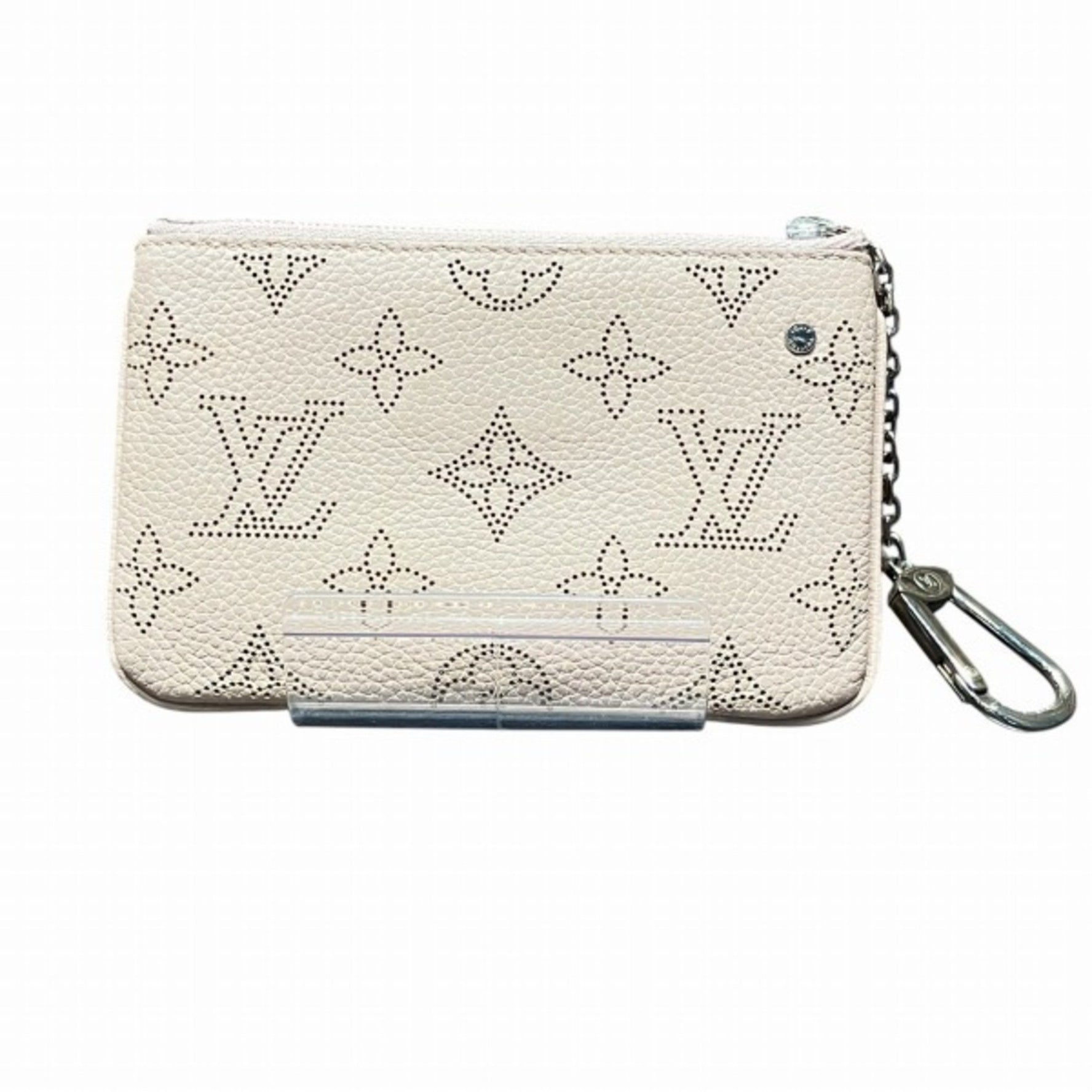 Louis Vuitton Monogram Mahina Pochette Cle Wallet/Coin Case Magnolia Accessories Men's