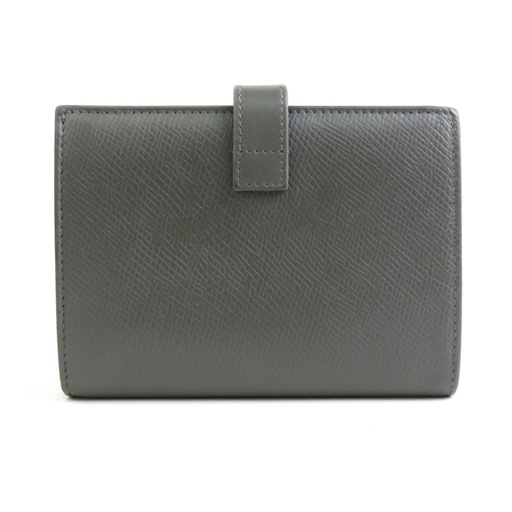 CELINE Bi-fold wallet Medium strap Leather Grey