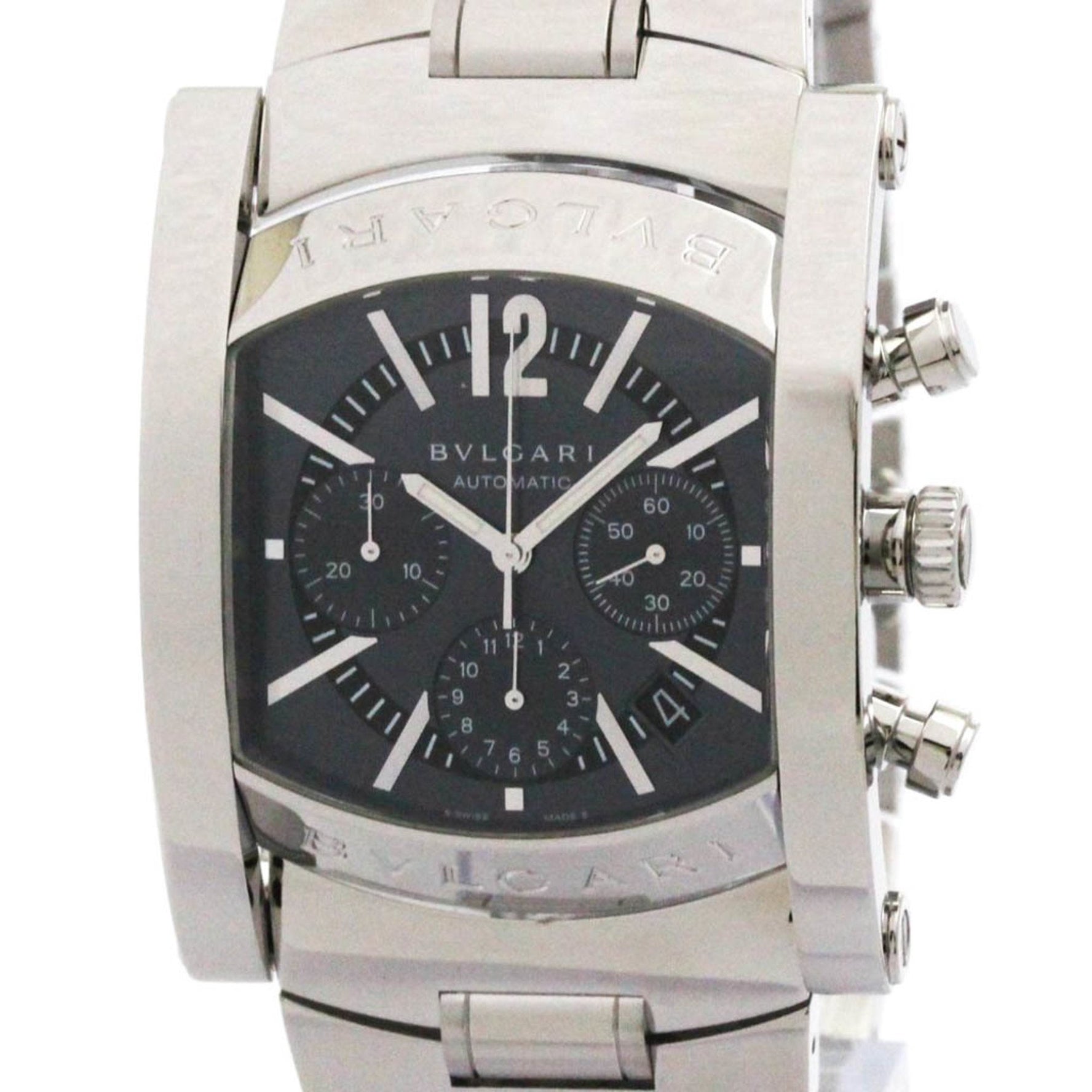 BVLGARI Assioma Chronoragph Steel Automatic Mens Watch AA48SCH Polished