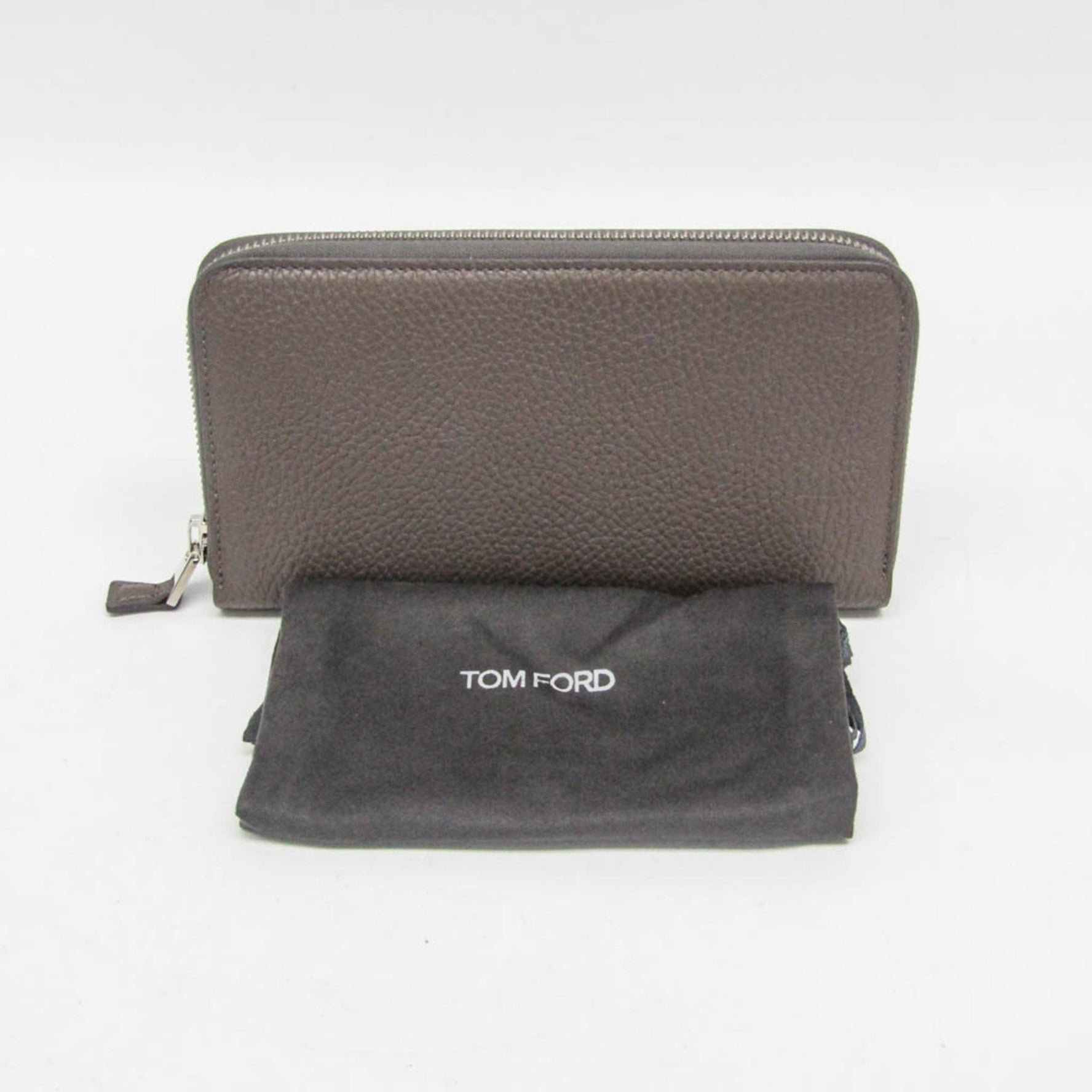 Tom Ford LIMITED EDITION FOR MILANO Men,Women Leather Long Wallet (bi-fold) Gray Brown
