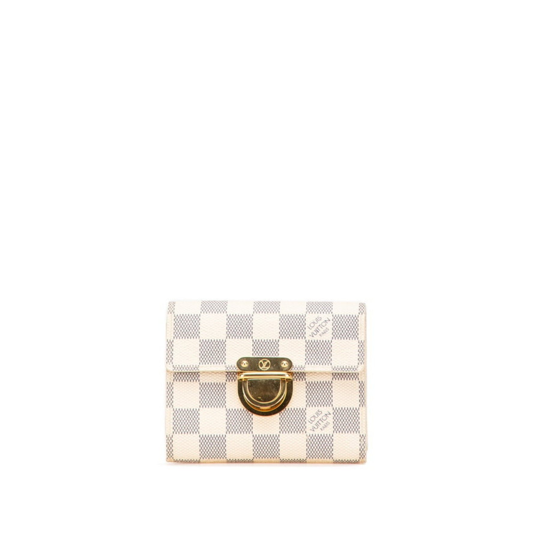 Louis Vuitton Damier Azur Portefeuille Koala Tri-fold Wallet White