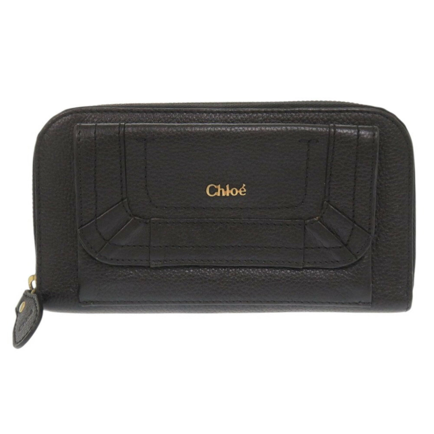 Chloé Chloe Paraty Leather Round Long Wallet (0503)