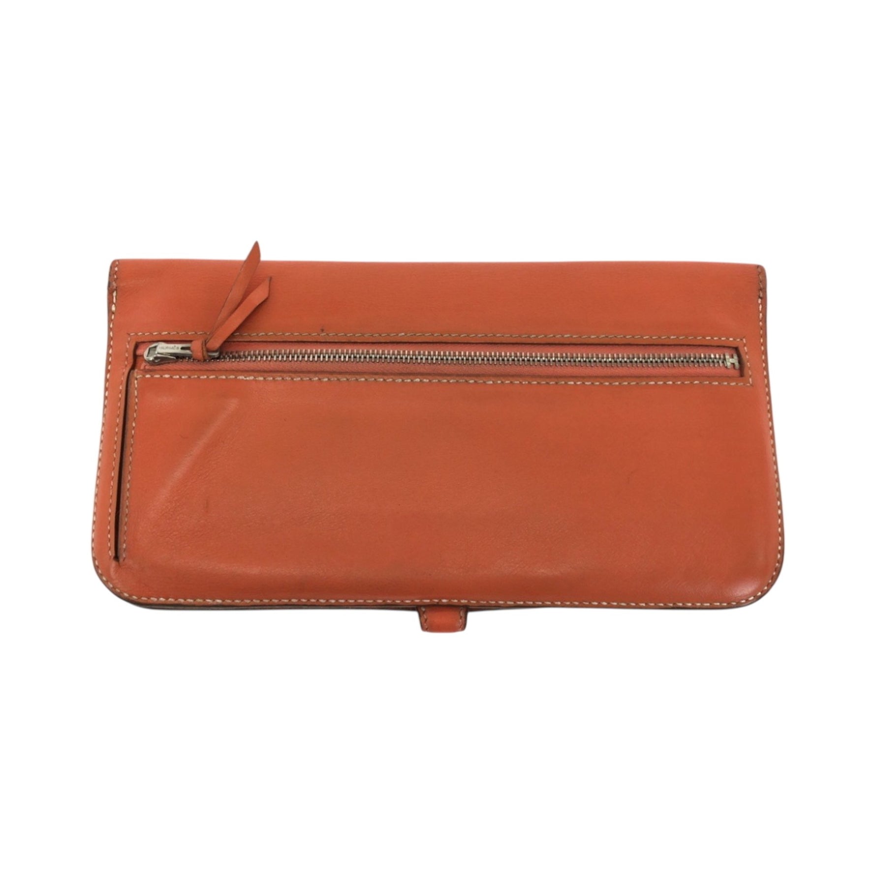 HERMES Dogon Long Swift Leather Wallet R Stamped