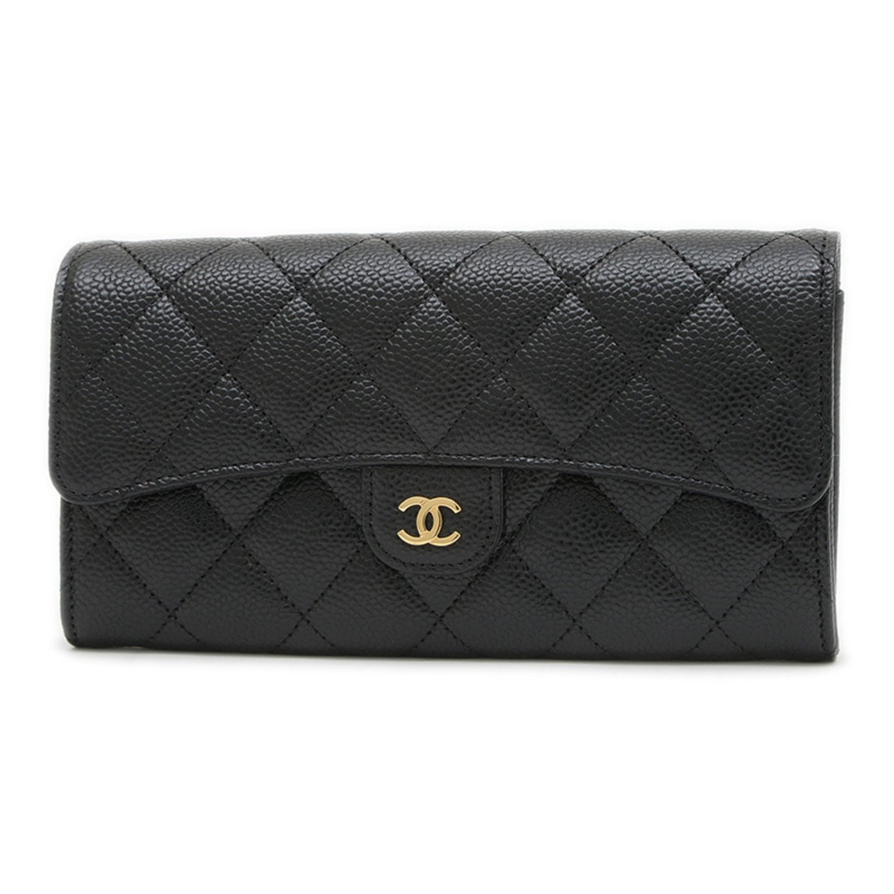 Chanel Classic Long Wallet in Caviar Leather