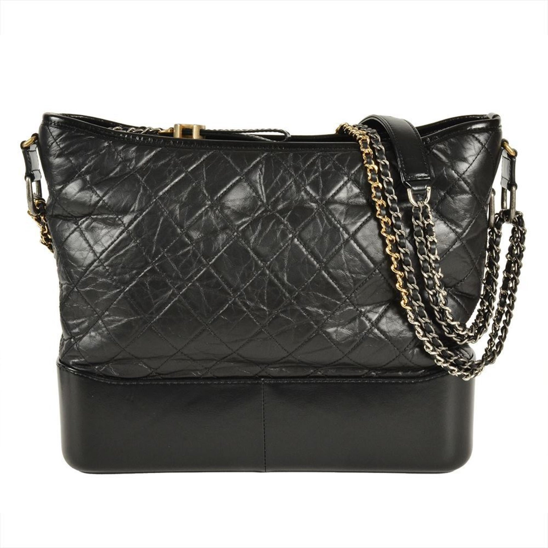 CHANEL Gabrielle de Large Hobo Shoulder Bag Calfskin Chain Series (2018 Production)