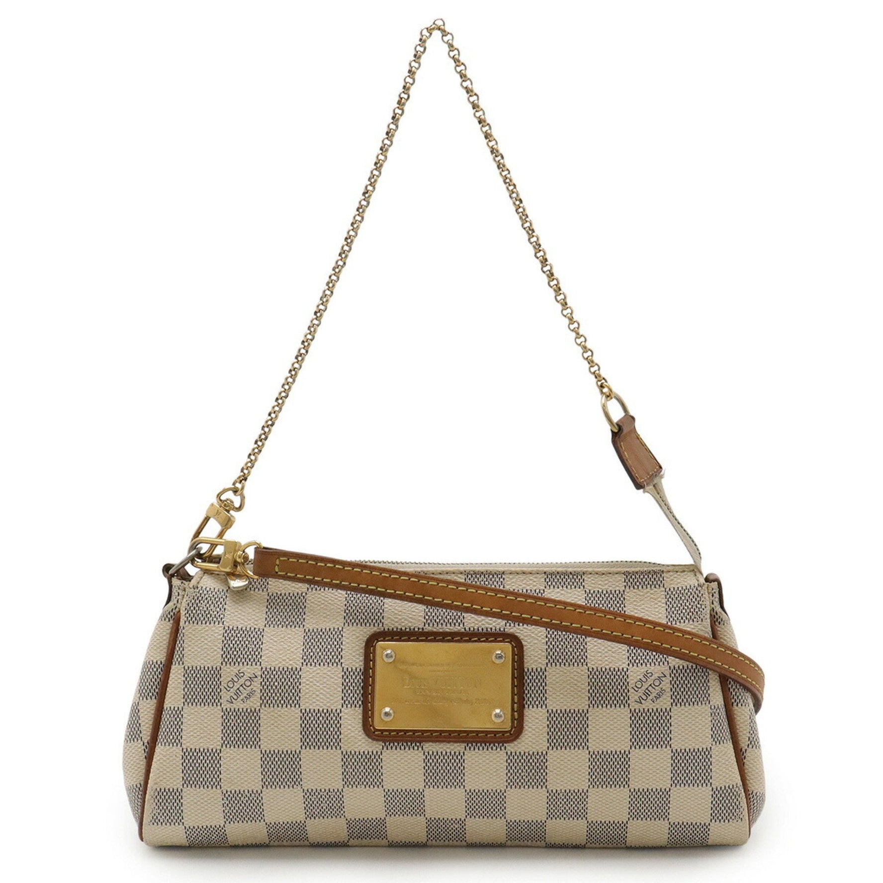 Louis Vuitton Damier Azur Eva Pouch Chain Bag Shoulder
