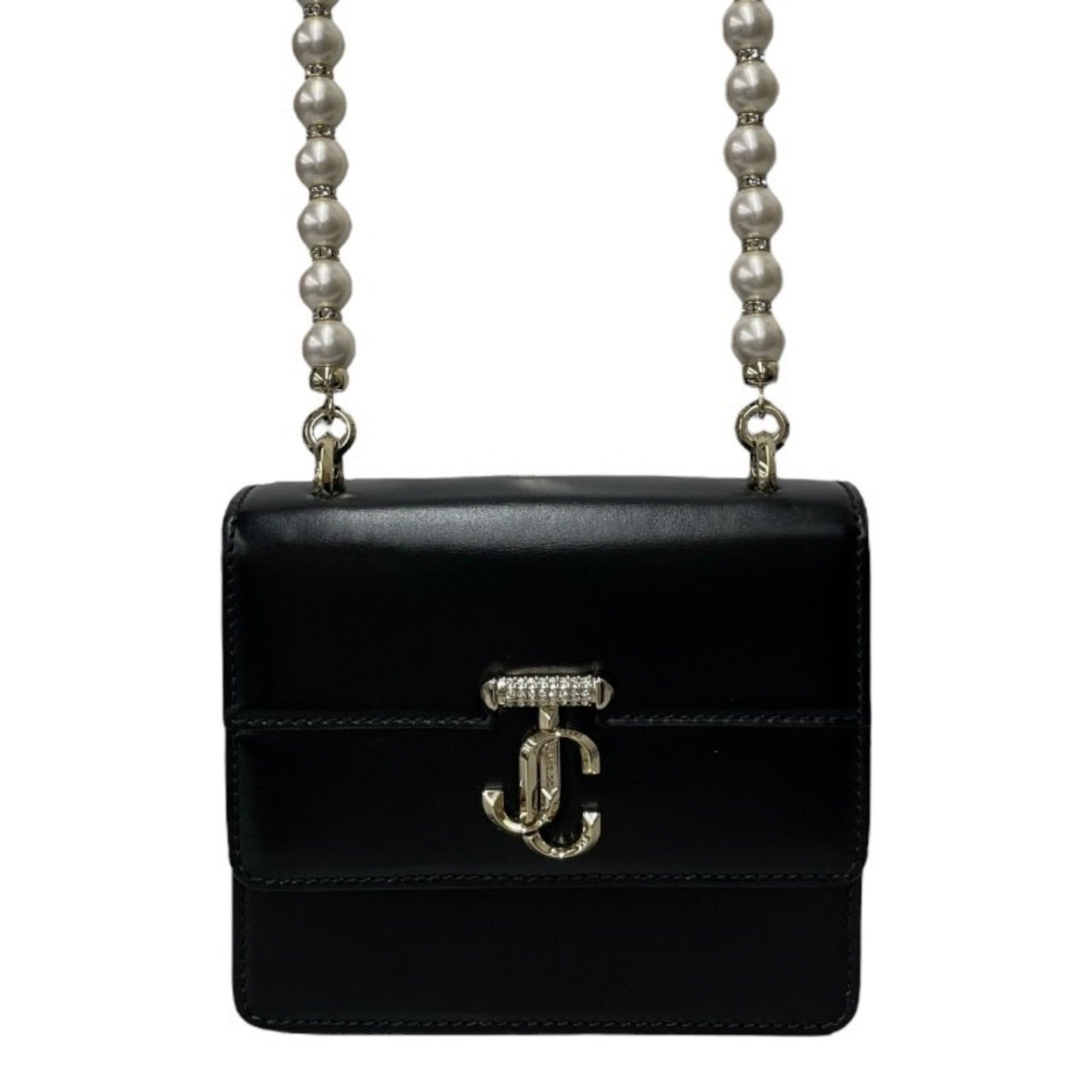JIMMY CHOO VARENNE SHOULDER XS Shoulder Bag in Black Calf Leather for Women