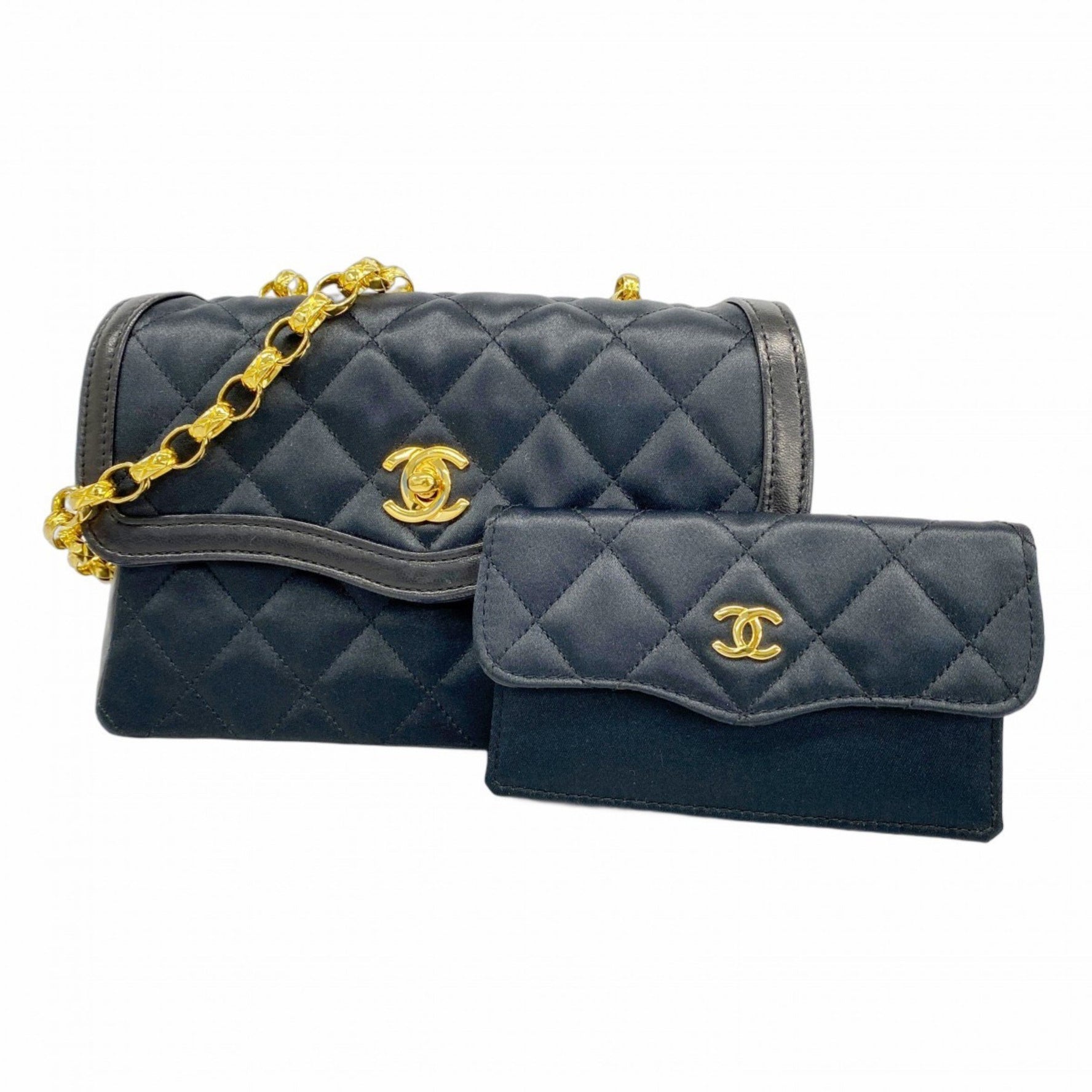 Chanel Matelasse Shoulder Bag, Chain Satin