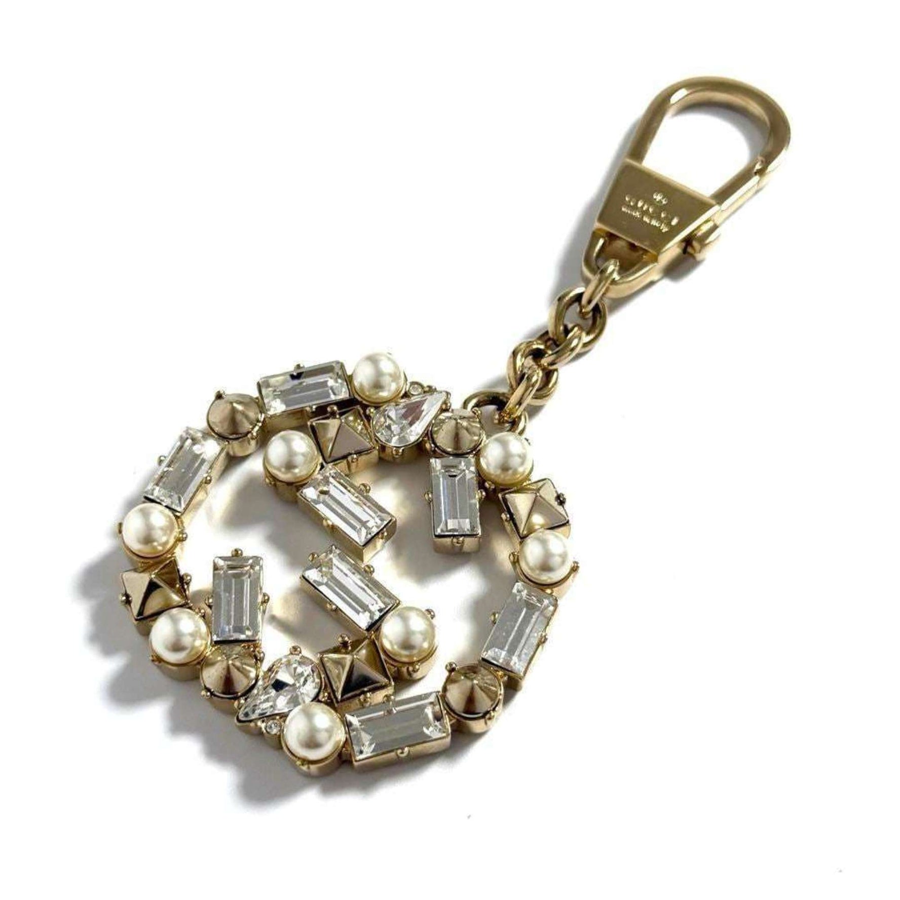 Gucci Bag Charm Double G Jewel Keychain