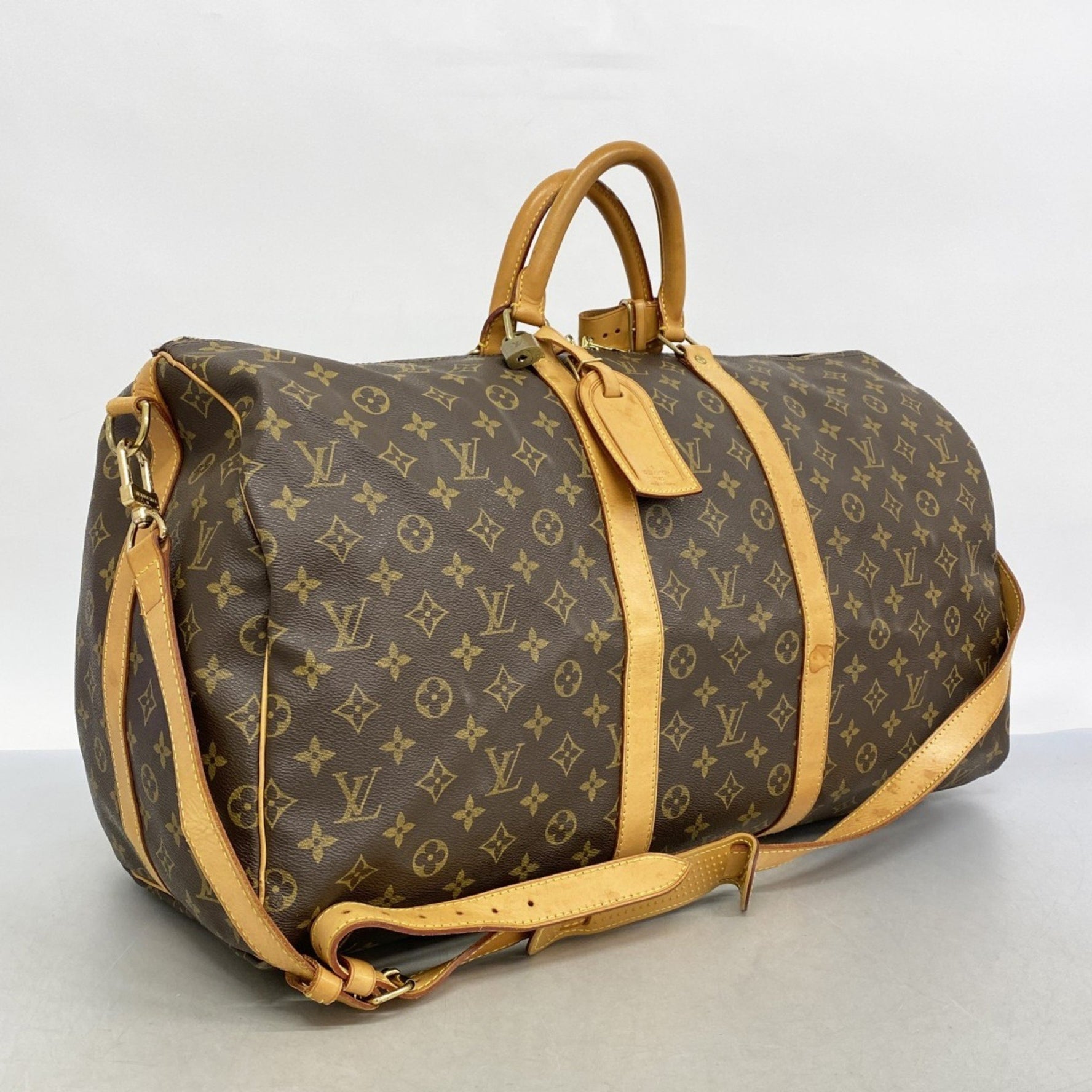 Louis Vuitton Monogram Keepall Bandouliere 55 Boston Bag Men's and