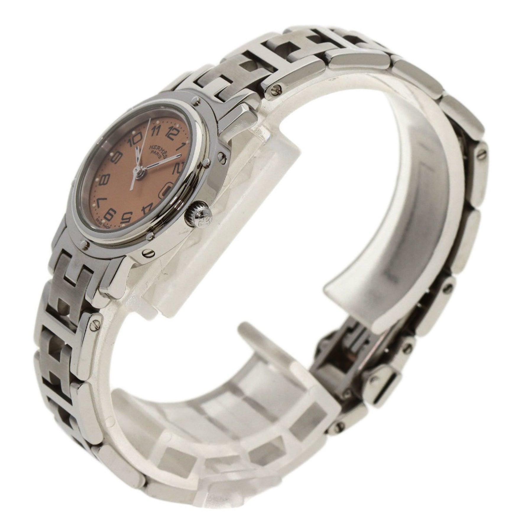 Hermes Clipper Watch Stainless Steel SS Ladies