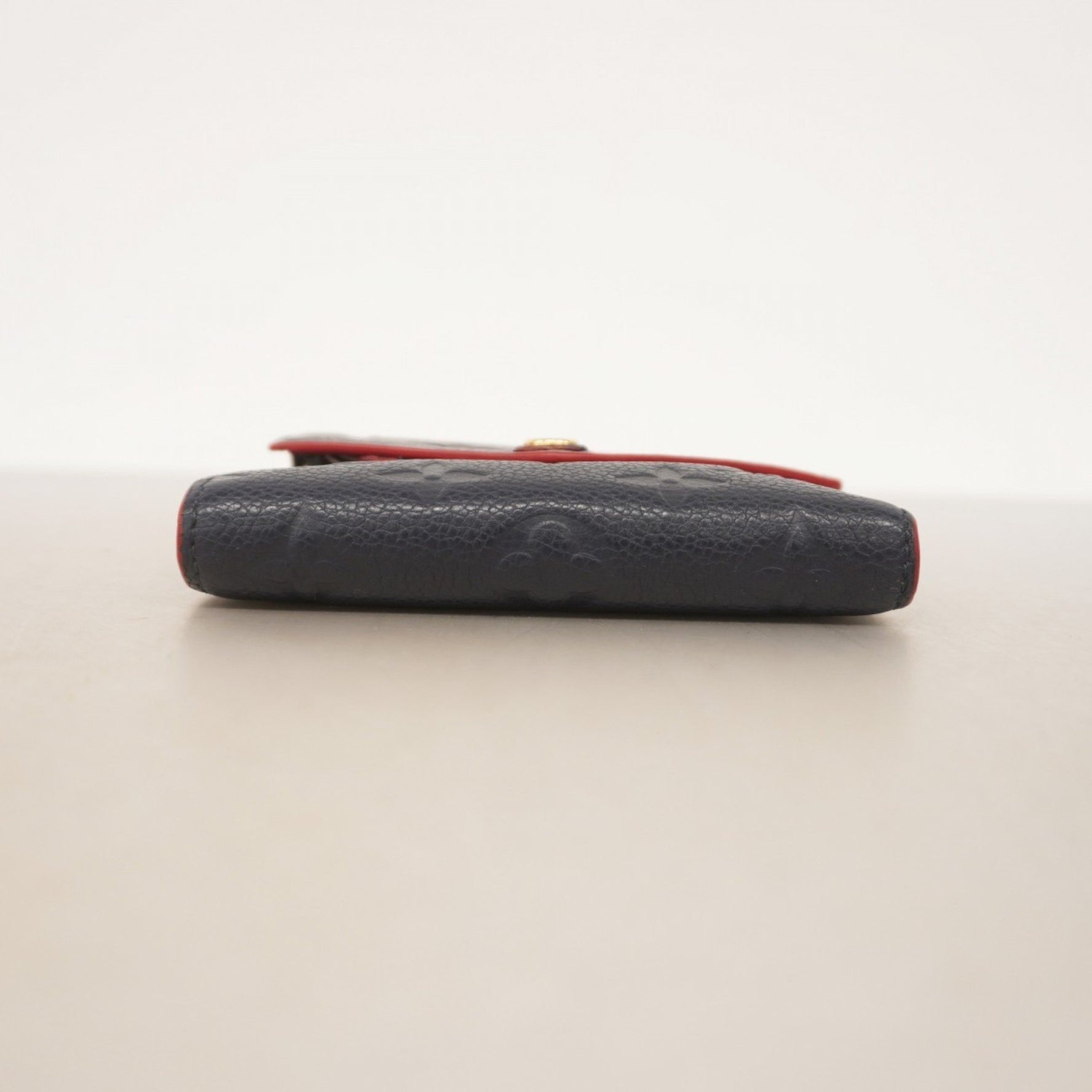 Louis Vuitton Monogram Empreinte Portefeuille Victorine Tri-fold Wallet Marine Rouge