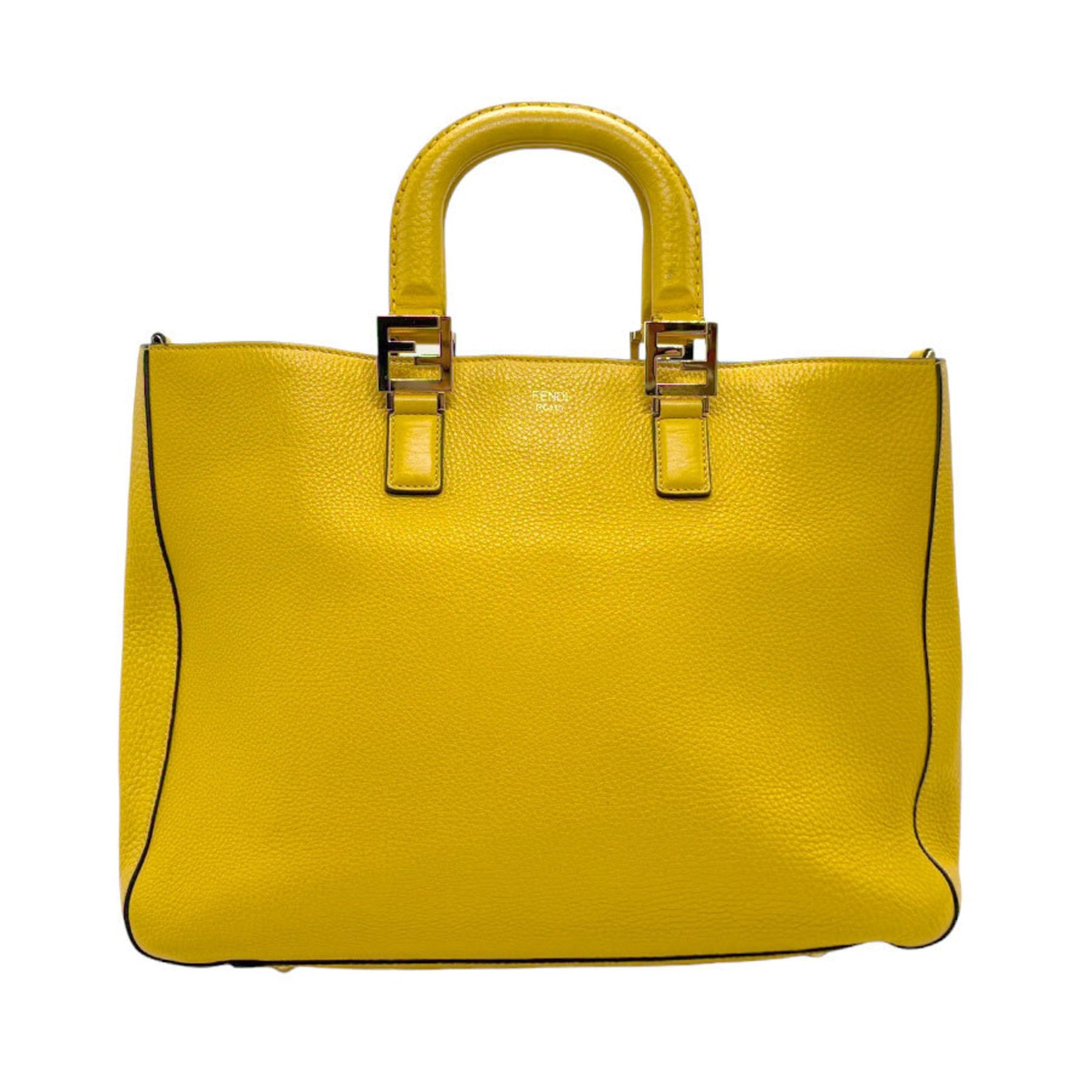 FENDI Handbag Shoulder Bag Selleria Leather Gold