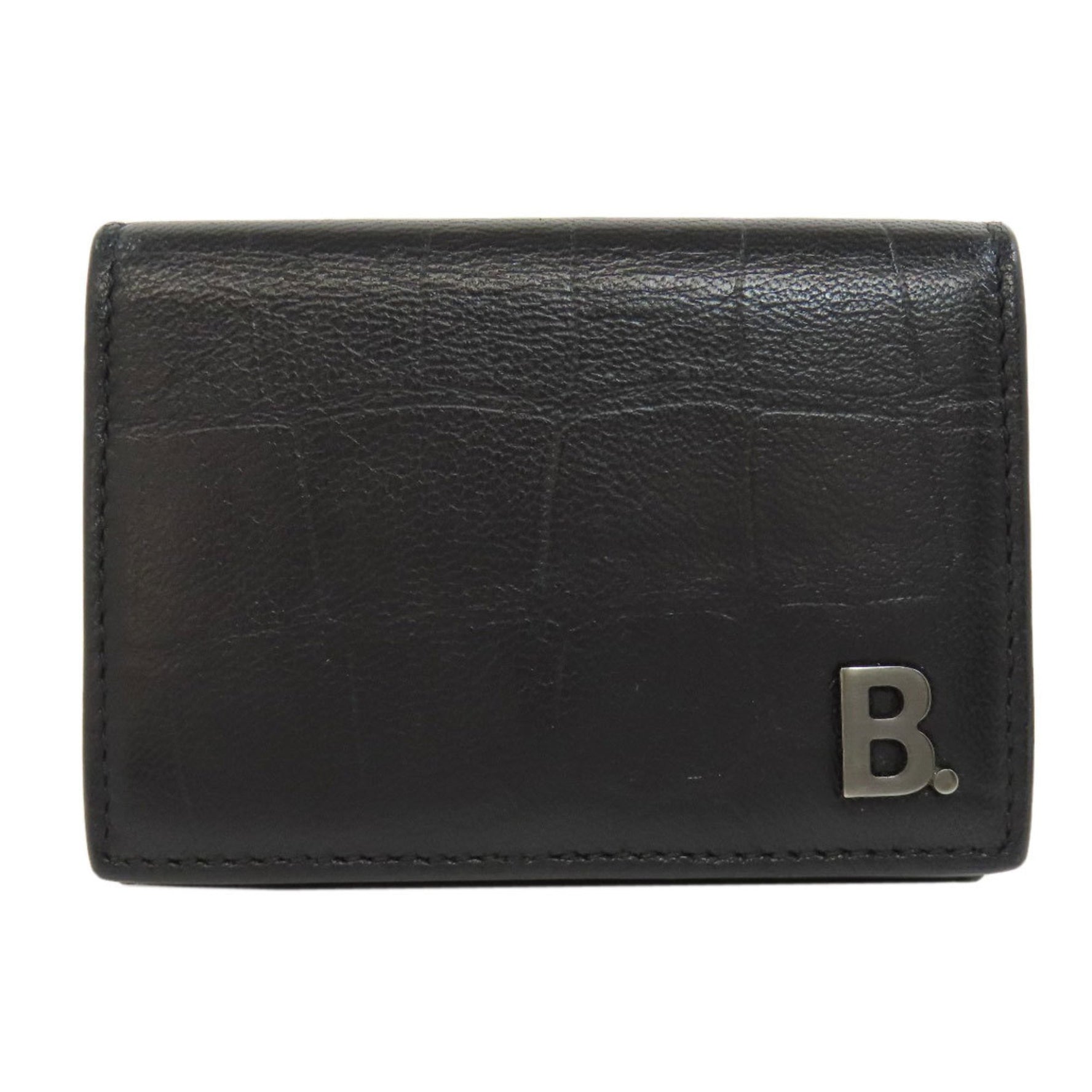 Balenciaga Tri-fold Wallet Embossed Bi-fold Leather