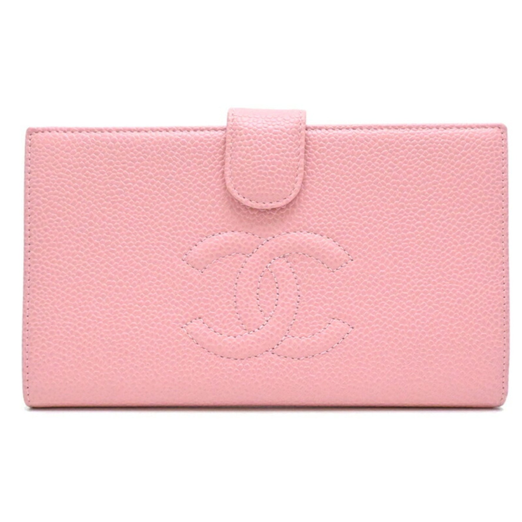 Chanel Coco Mark Caviar Skin Wallet Bi-fold