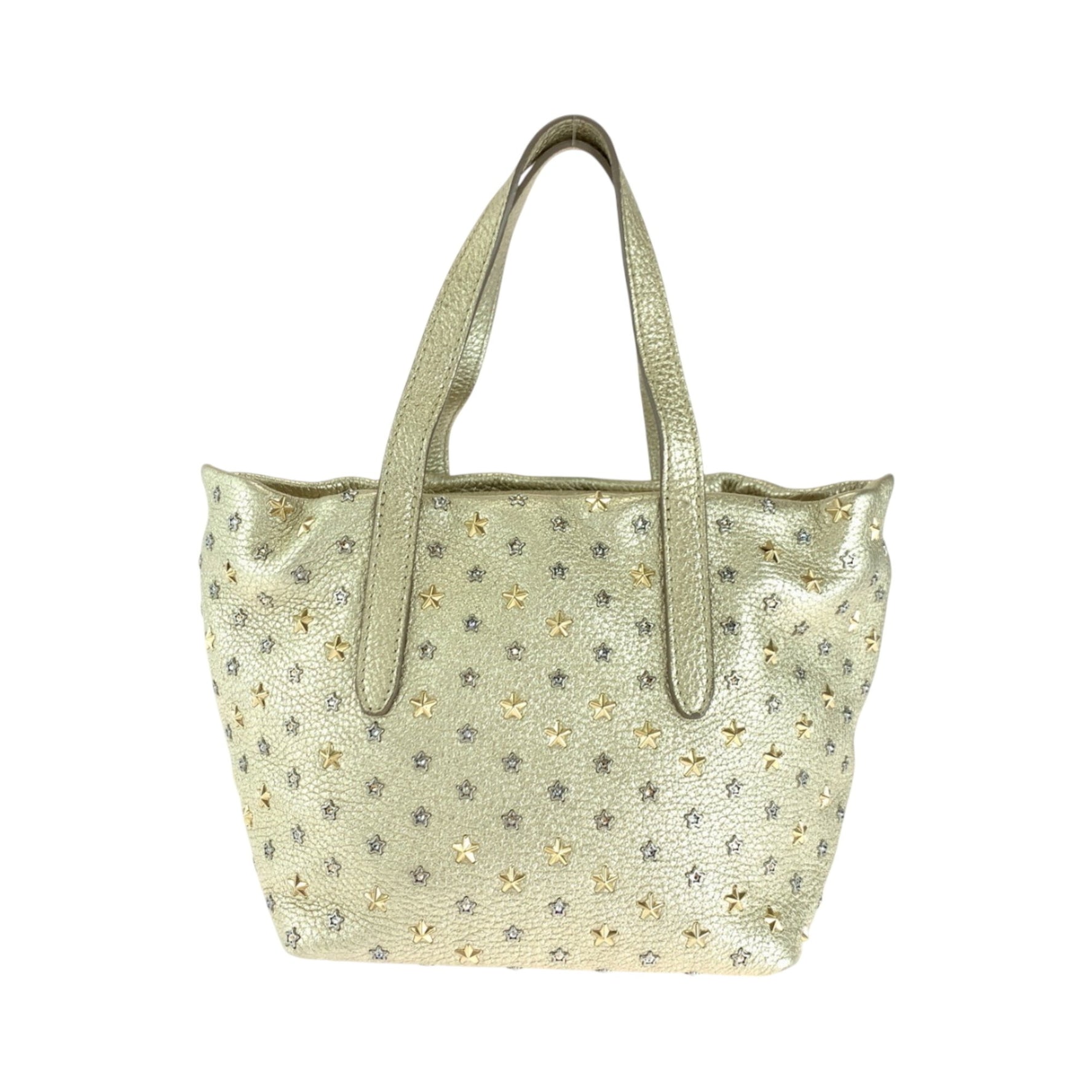 Jimmy Choo Mini Sarah Star Studs Hardware Leather Handbag Tote Bag