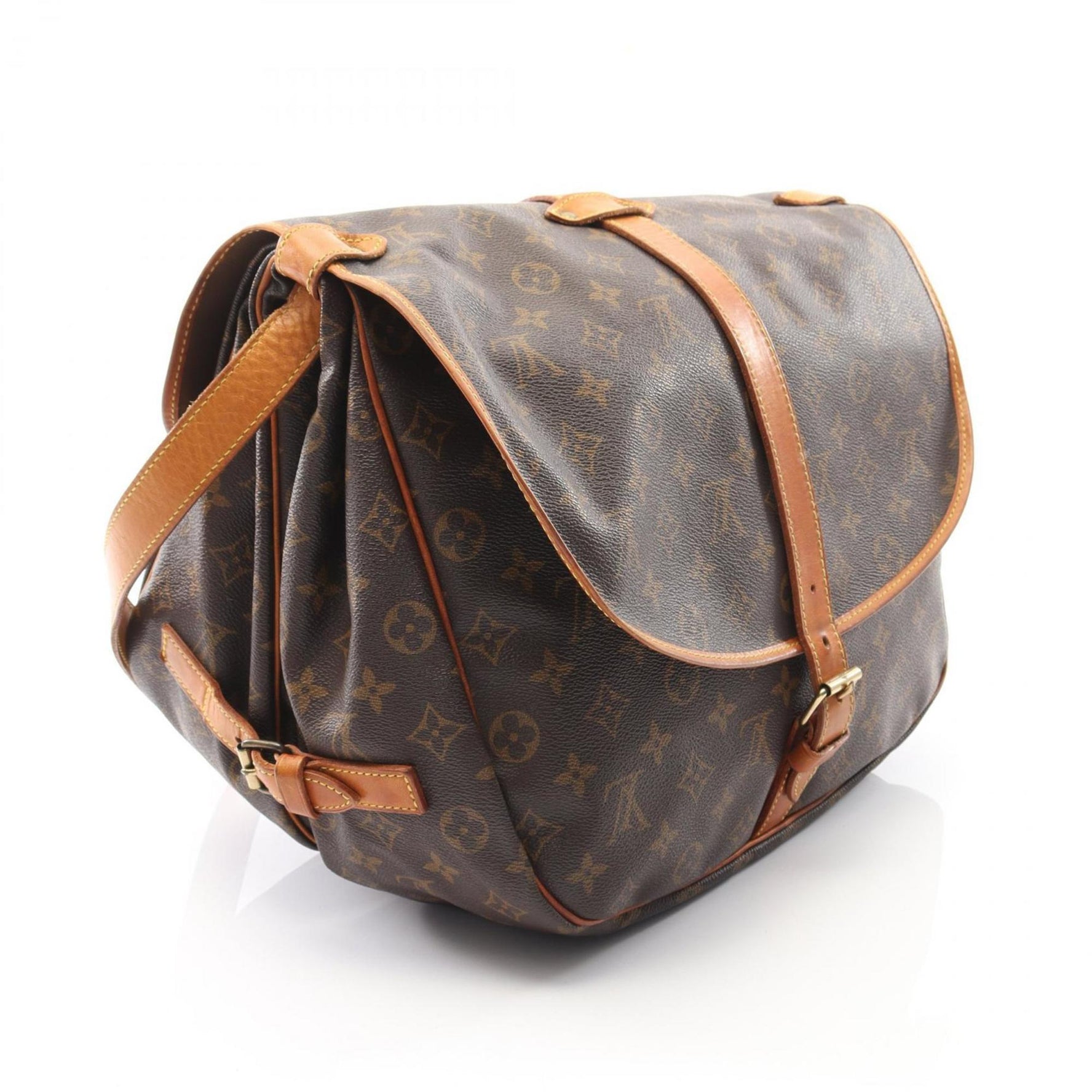 Louis Vuitton Saumur 35 Shoulder Bag, PVC-Coated Canvas and Leather, Monogram, Brown