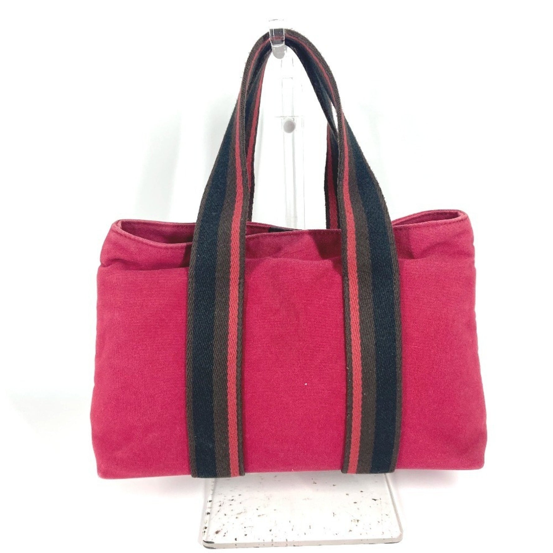 HERMES Troca Horizontal PM Bag Handbag Tote Canvas Red