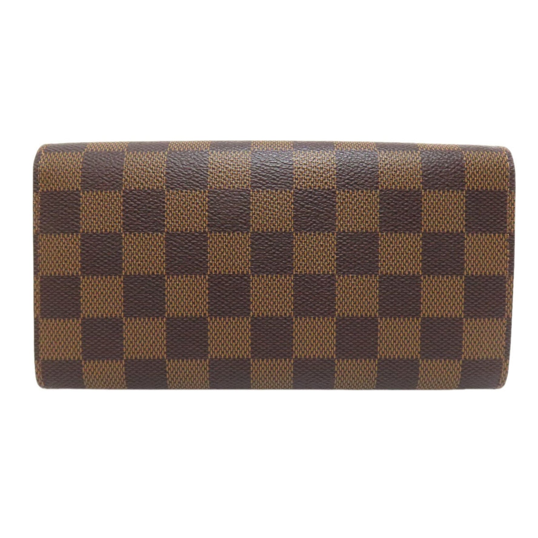 Louis Vuitton Portefeuille Sarah (old model) long wallet in Damier canvas .