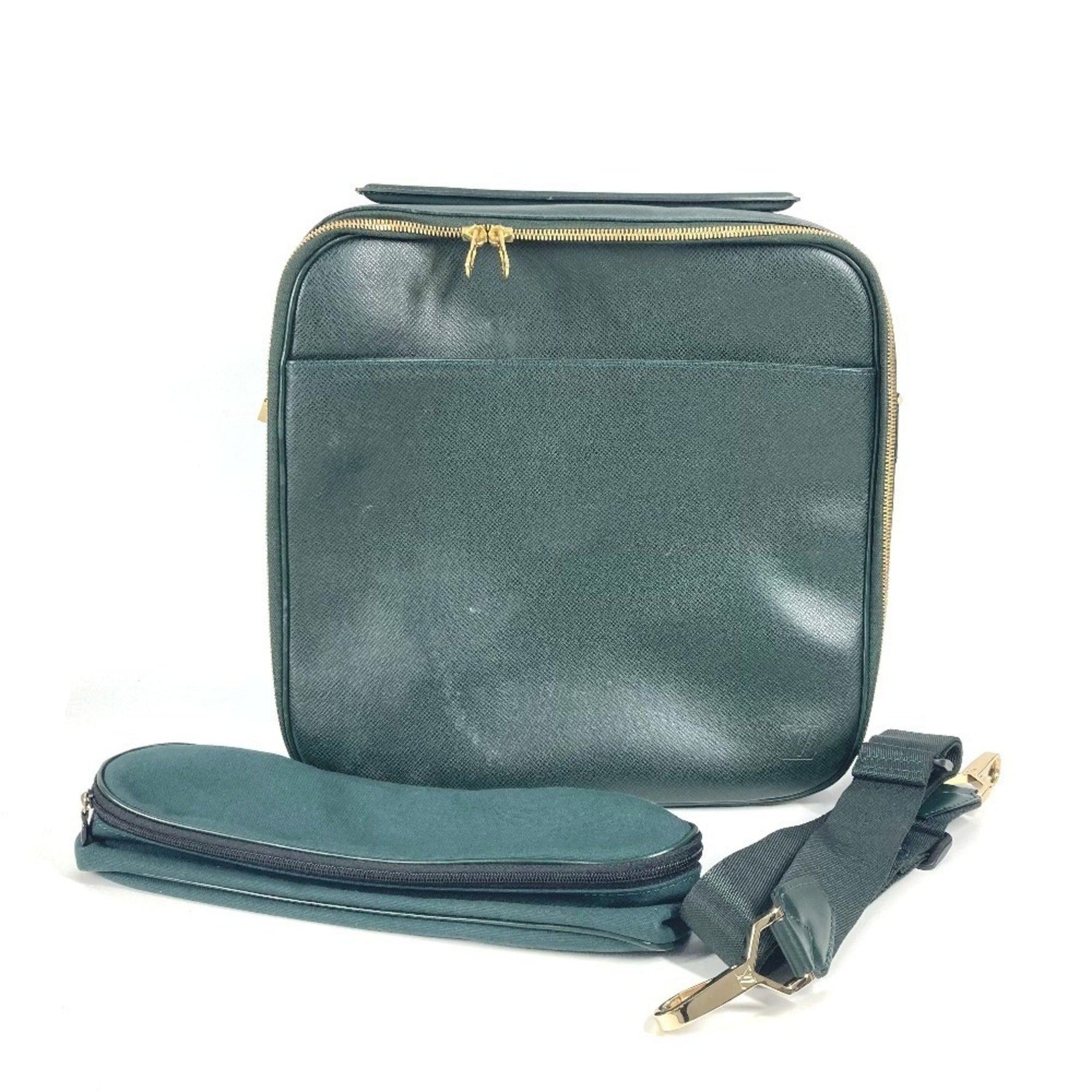 Louis Vuitton Taiga Tura Bag Flap Crossbody Handbag Shoulder Leather Men's Episea Khaki