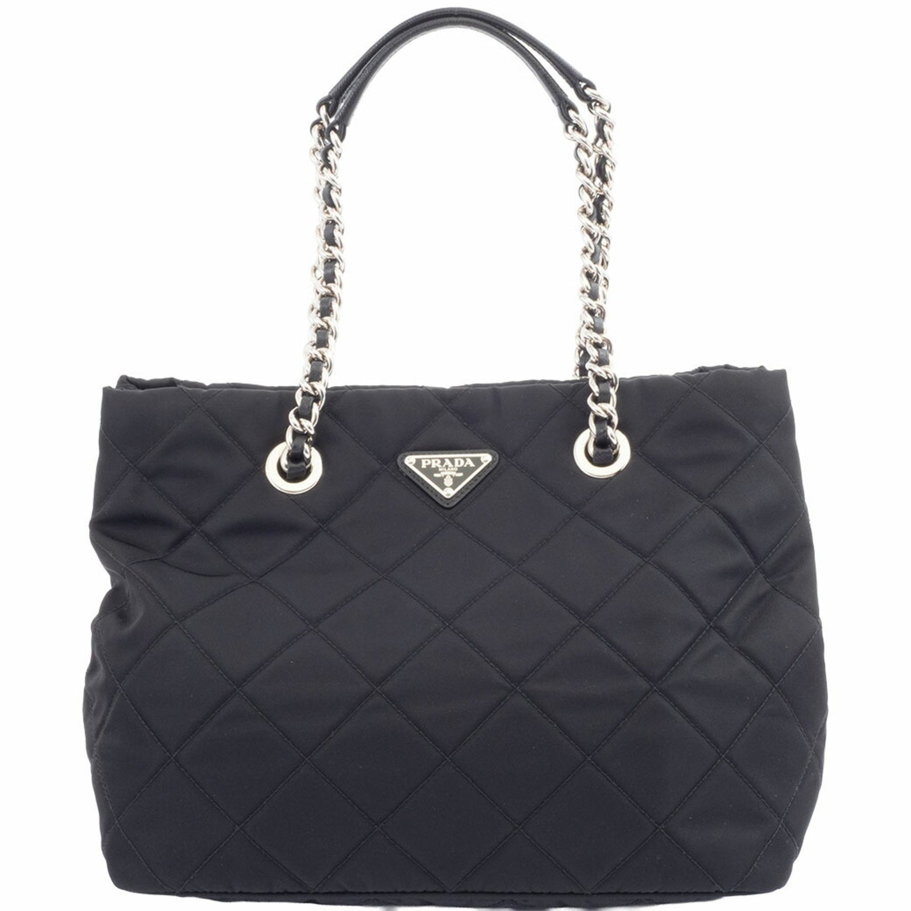 Prada Quilted Chain Tote Bag Nylon | Leather