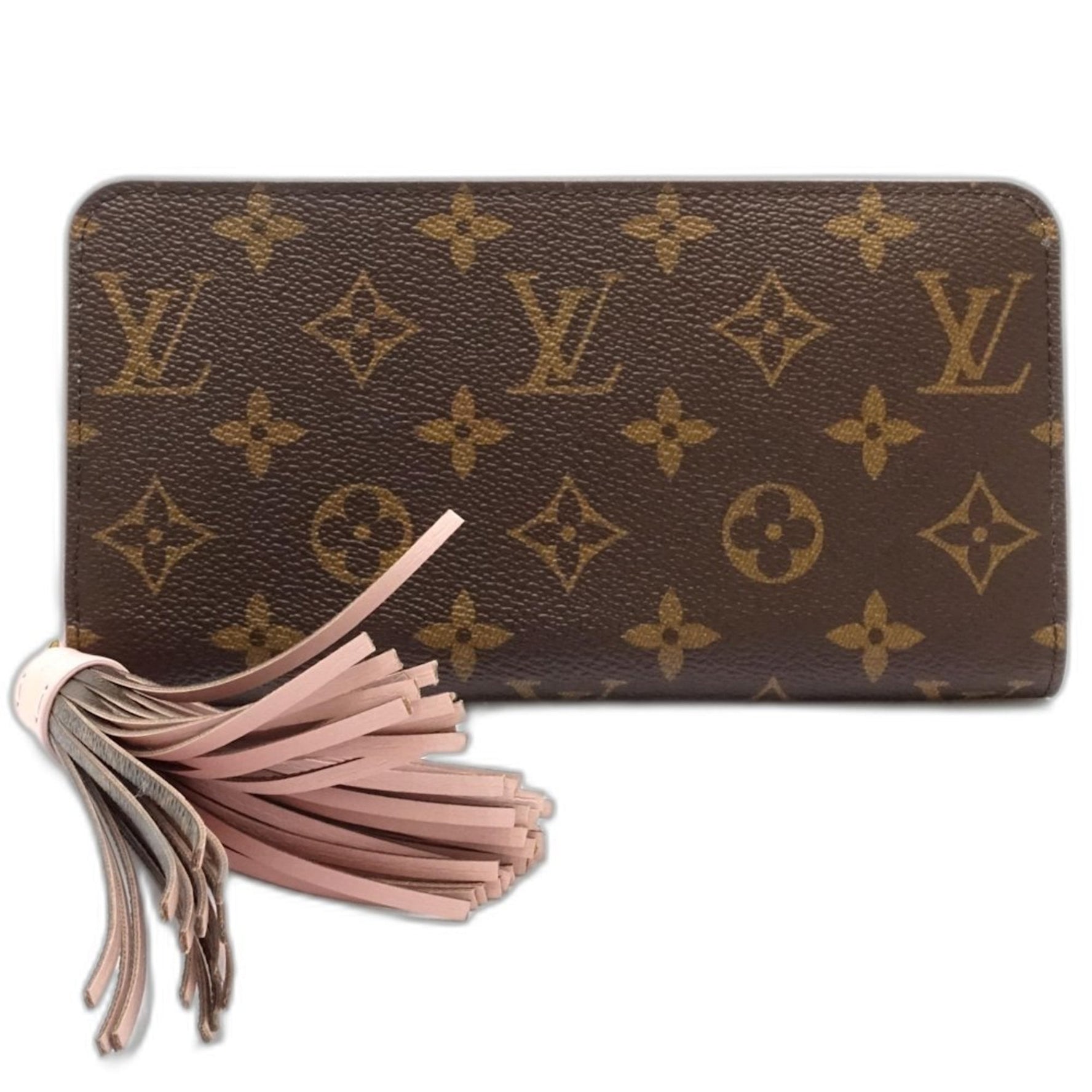 LOUIS VUITTON Monogram Zippy Wallet Brown Rose Ballerine