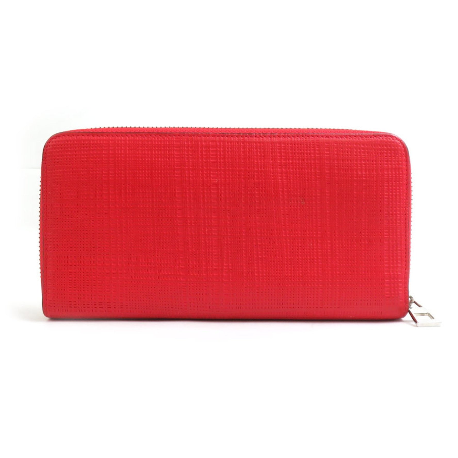 LOEWE Round Long Wallet Leather Red
