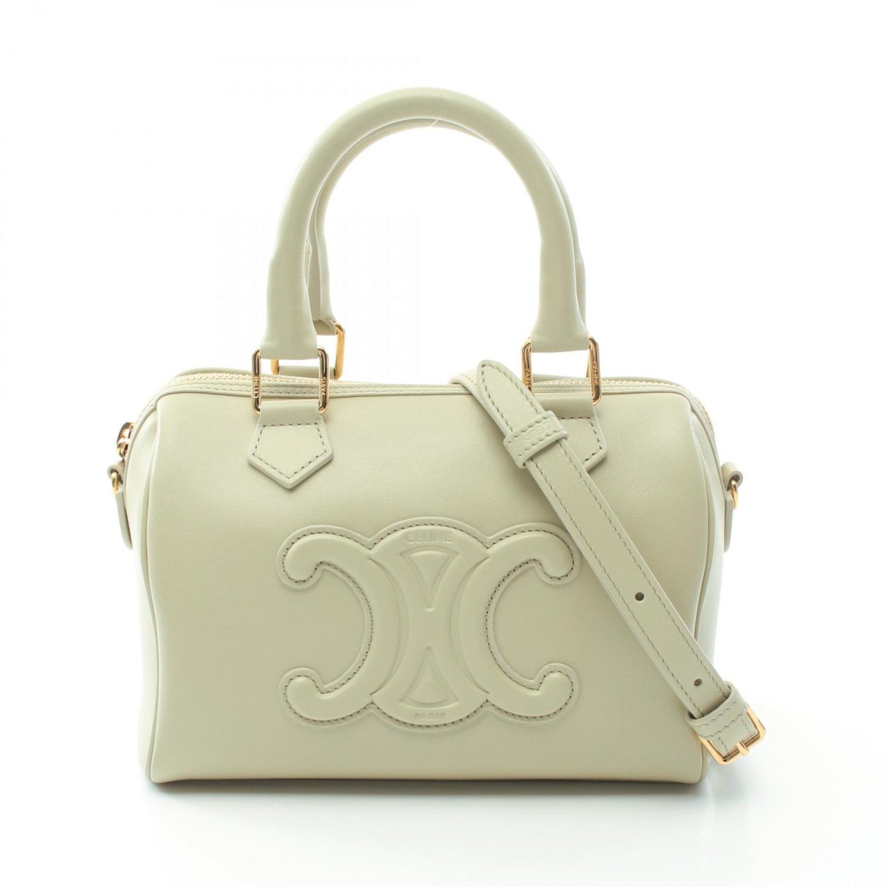 CELINE Small Boston Cuir Triomphe Handbag Leather