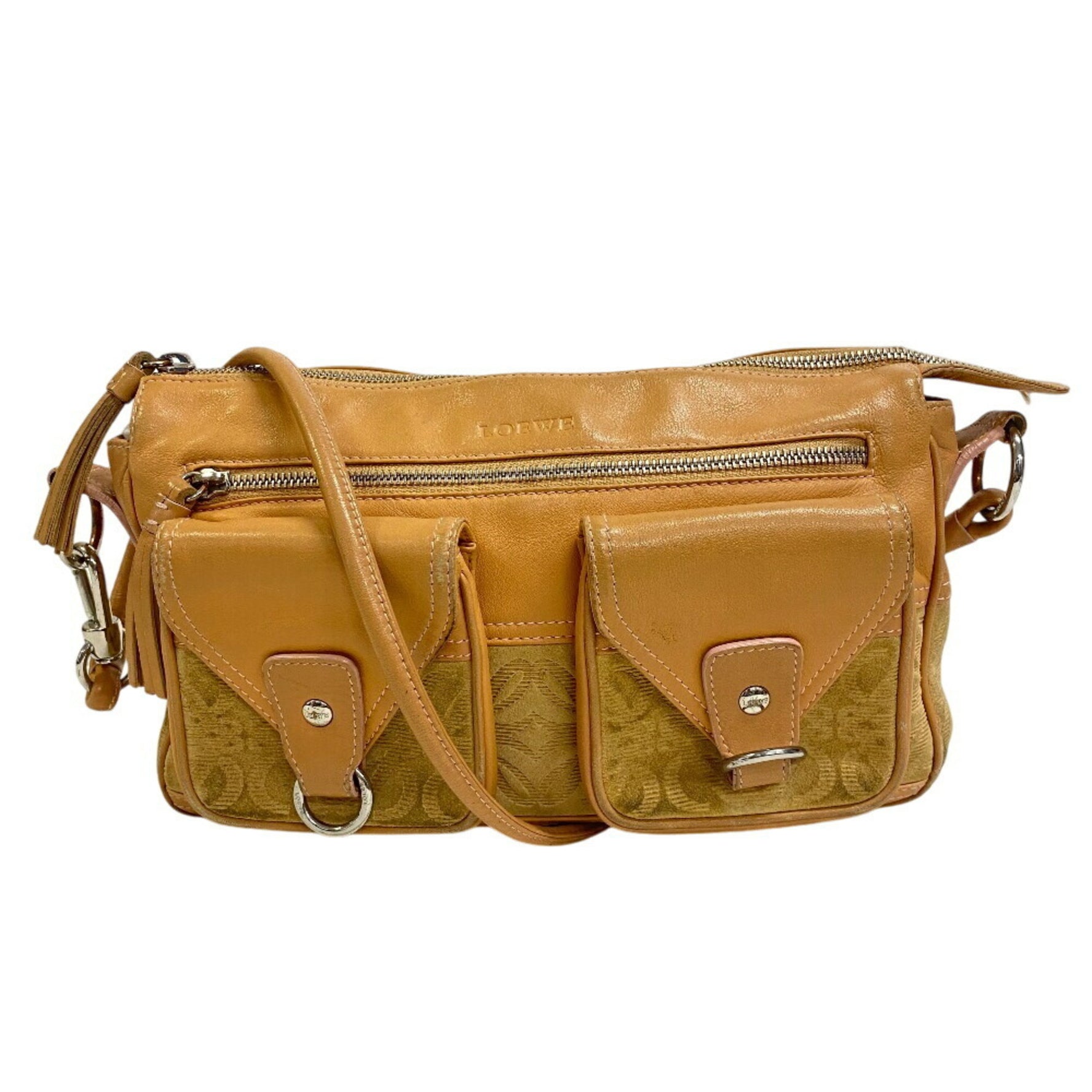 LOEWE Anagram Shoulder Bag, Brown
