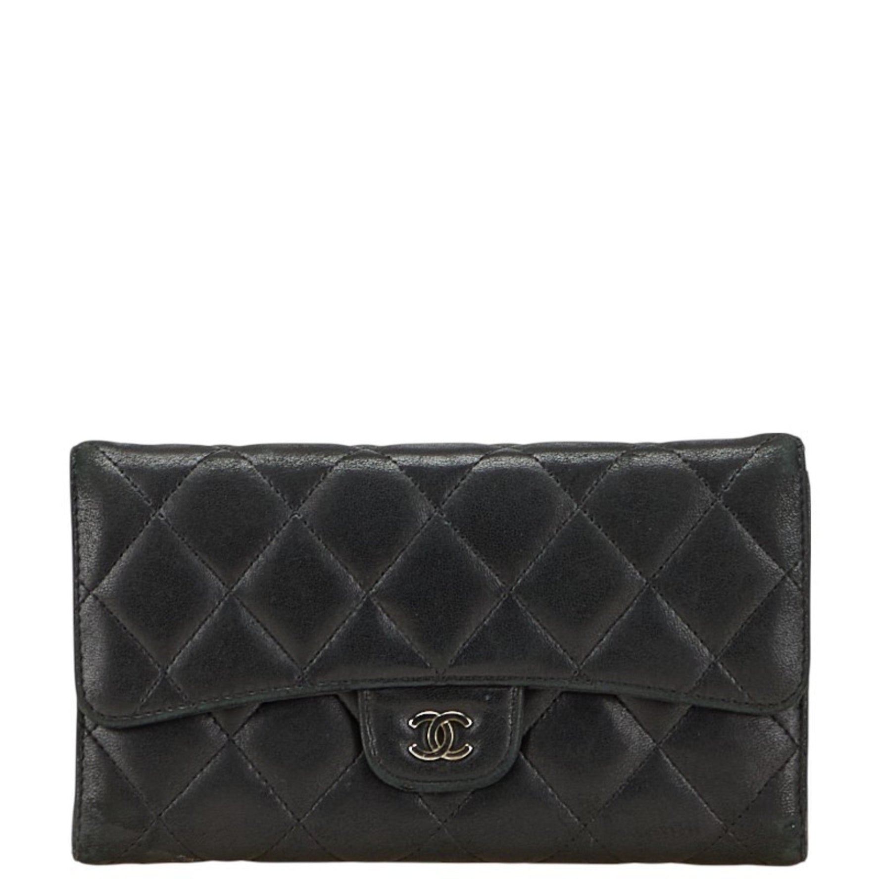 CHANEL Matelasse Coco Mark Long Wallet in Lambskin