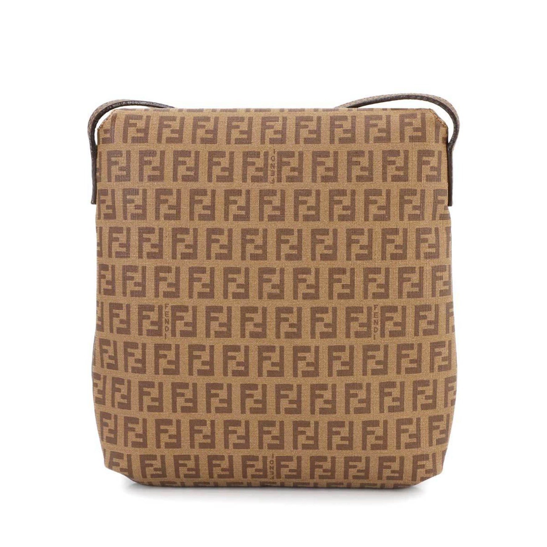 Fendi Zucchino Shoulder Bag, Leather with Gold Hardware