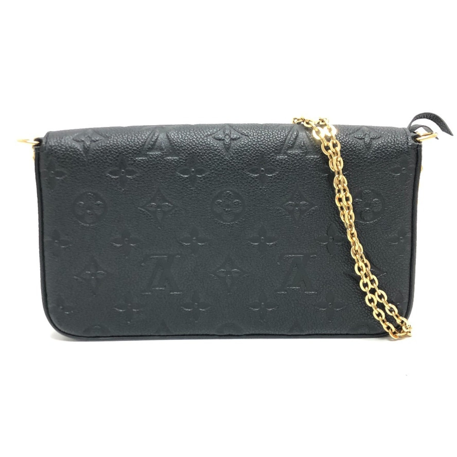 Louis Vuitton Pochette Felicie Shoulder Bag Monogram Empreinte Leather Noir Black