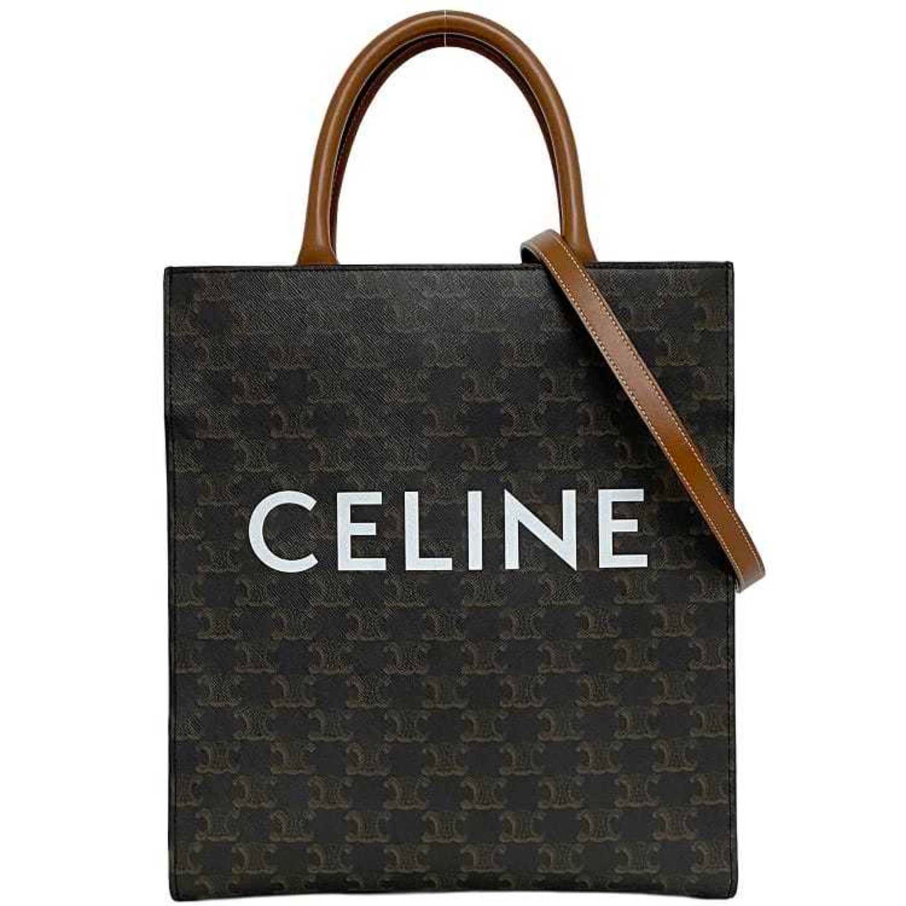 CELINE Bag Vertical Cover Large Triomphe Tote PVC Leather Shoulder Men and