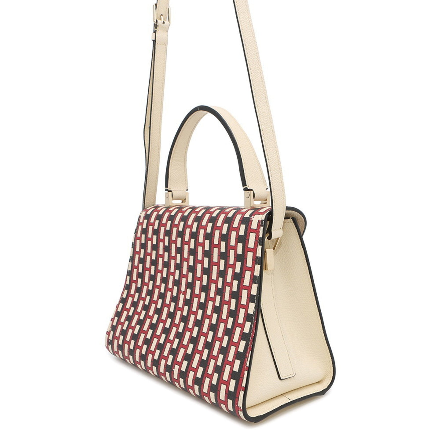 Valextra Handbag Iside Mini Leather Shoulder Bag White