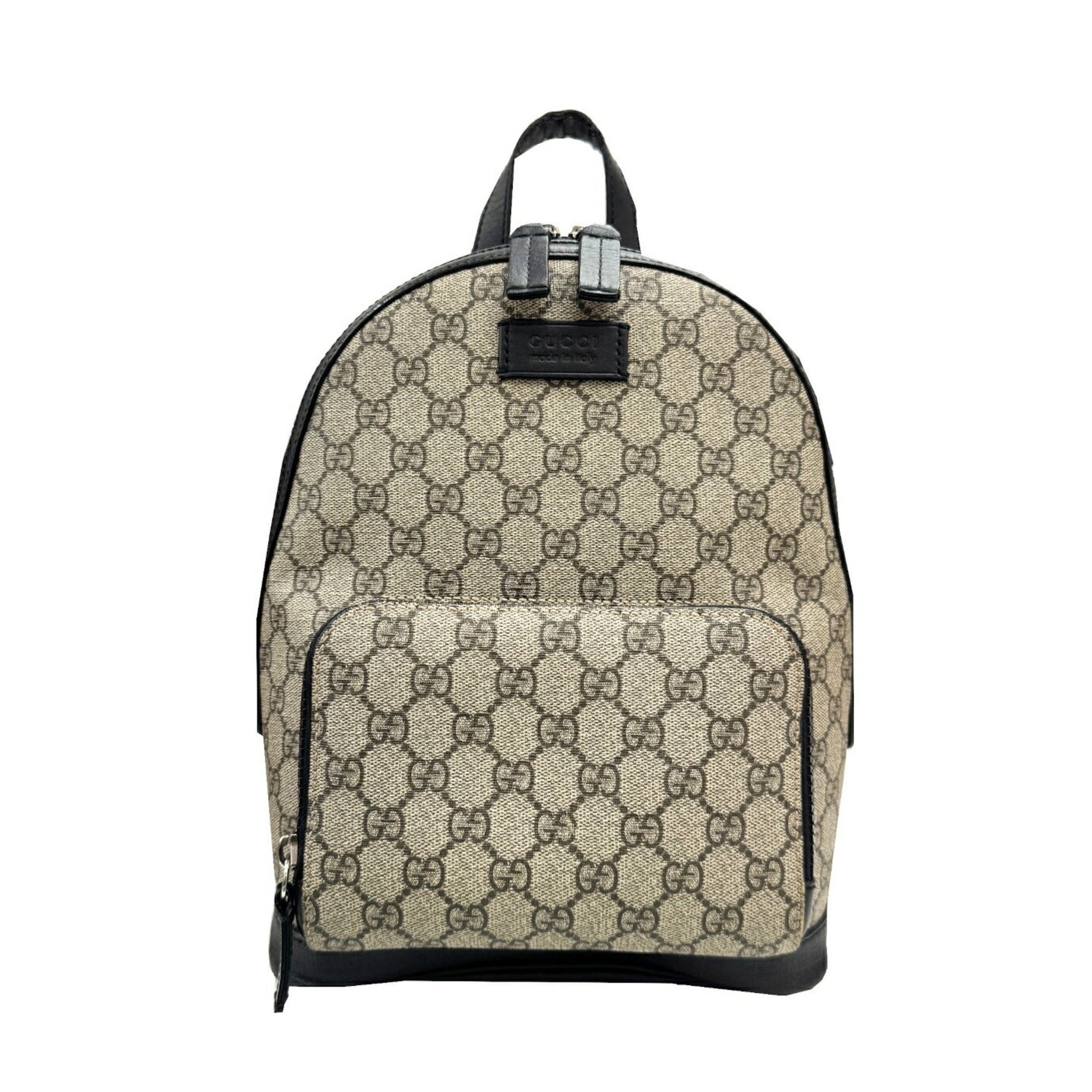 GUCCI GG Supreme Leather Backpack Small Pattern Beige Men's