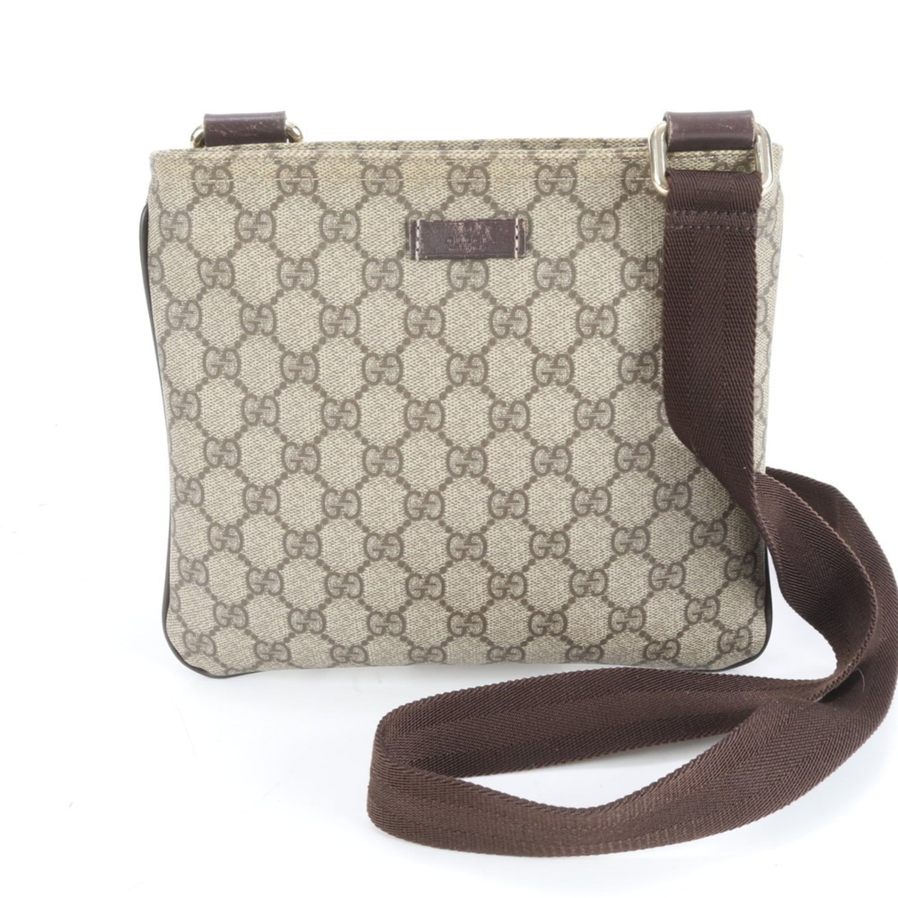 Gucci GG Supreme Leather Shoulder Bag, Crossbody Messenger