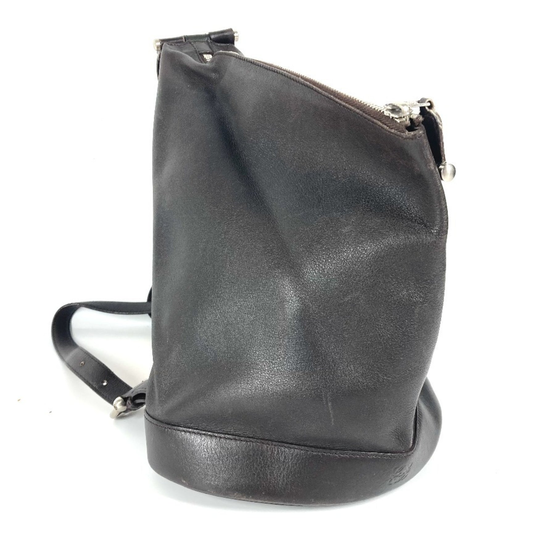 LOEWE Anagram Logo Anton Bag Backpack Shoulder Rucksack Leather Men's