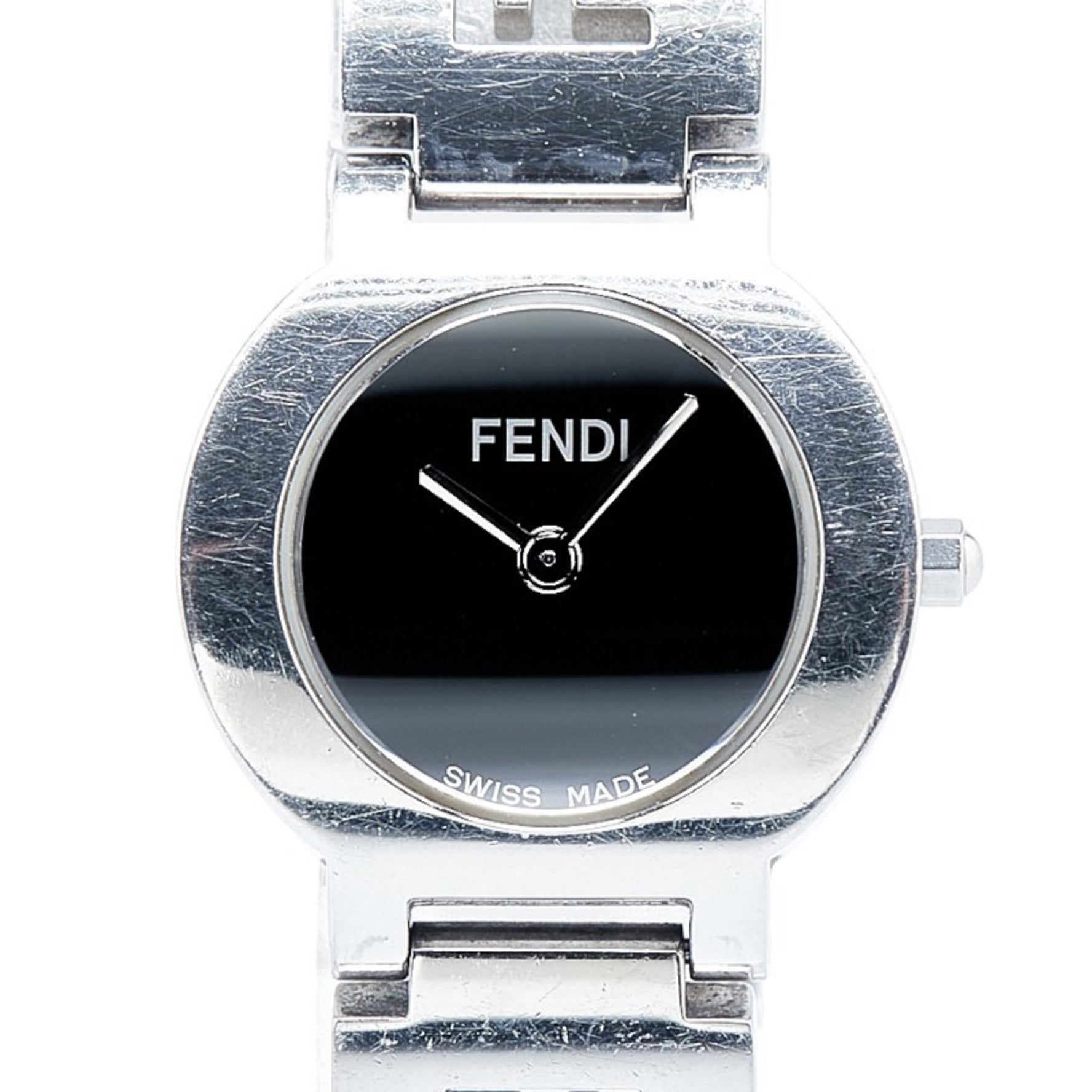 Fendi Watch Quartz Black Dial Stainless Steel