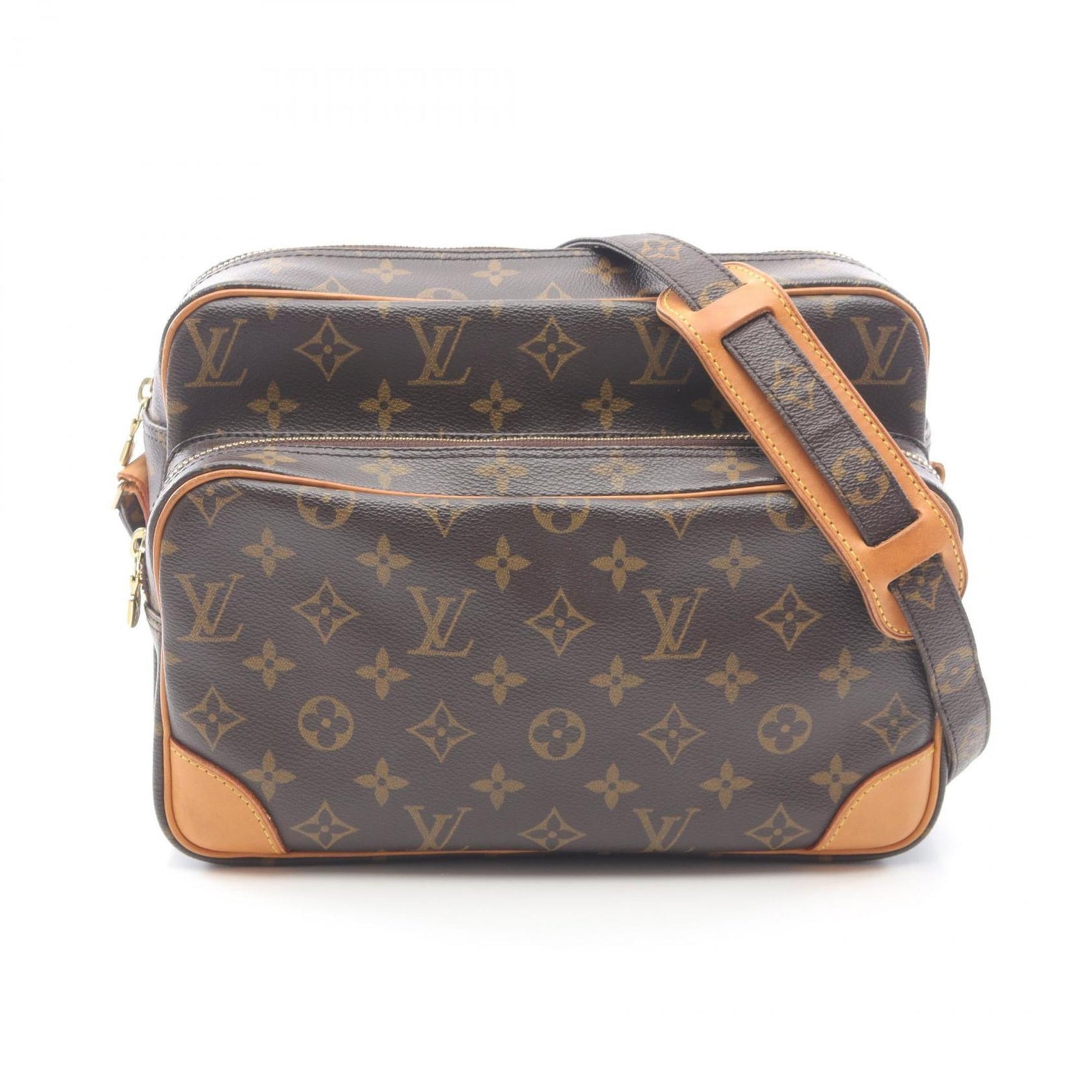 Louis Vuitton Nile Shoulder Bag, Coated Canvas and Leather, Monogram, Brown