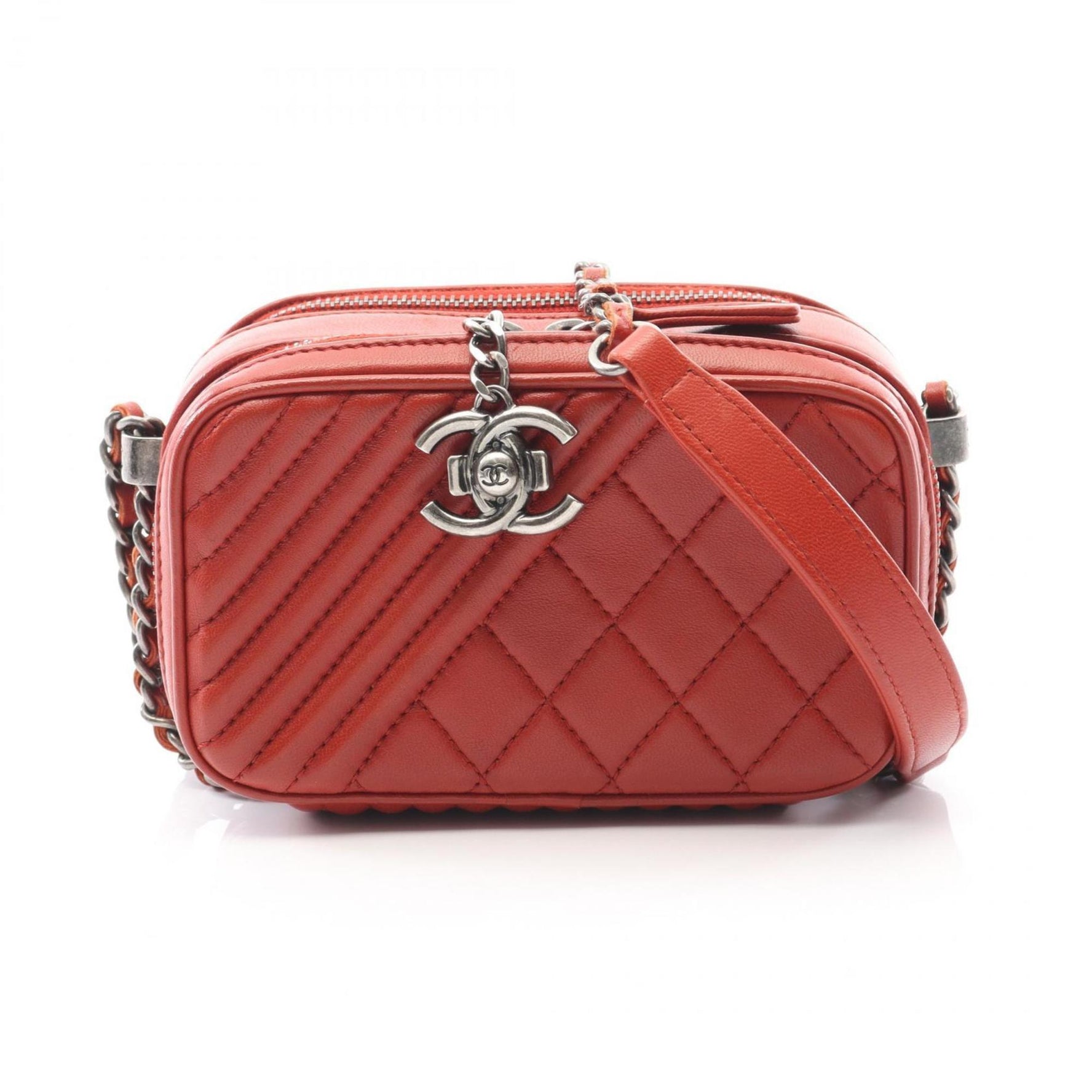 CHANEL Coco Boy shoulder bag, leather, burgundy