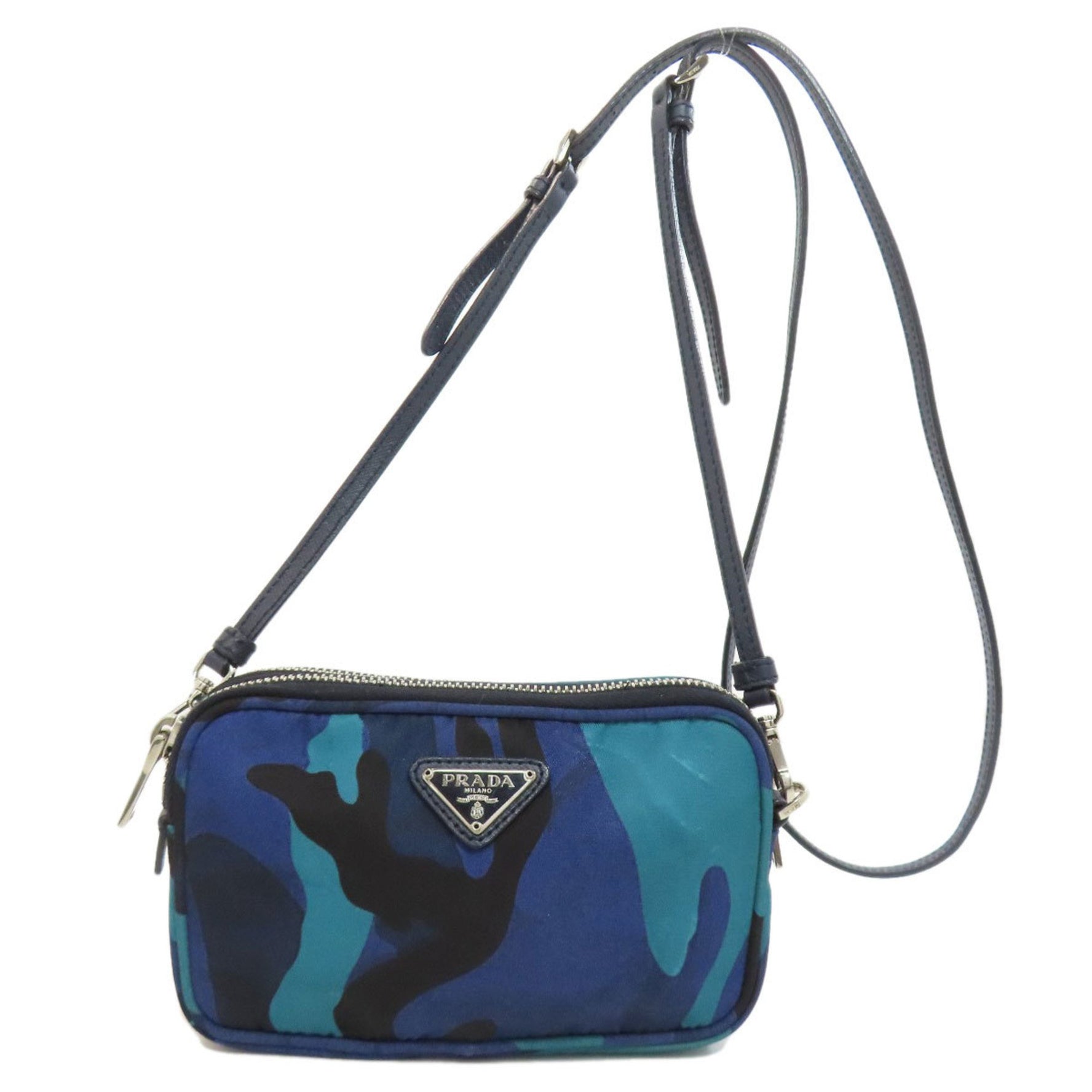Prada Camouflage Pattern Mini Shoulder Bag Nylon Material