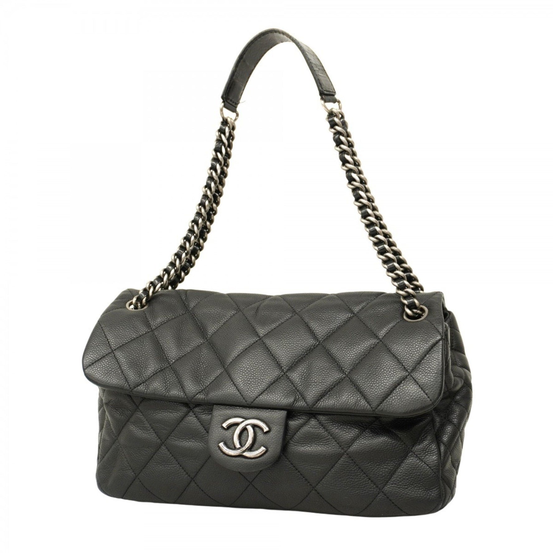 Chanel Matelasse Shoulder Bag with Chain, Caviar Skin